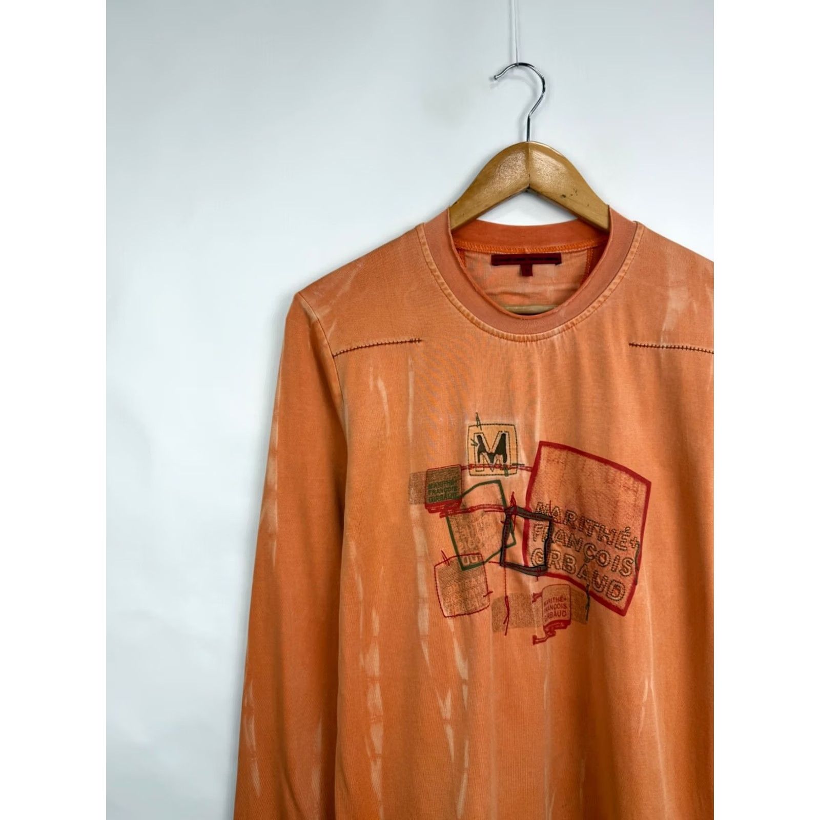 Vintage 🇫🇷 Vintage 00s Marithe Francois Girbaud Archive Long Sleeve Size 16 Orange Size US L / EU 52-54 / 3 - 3 Thumbnail
