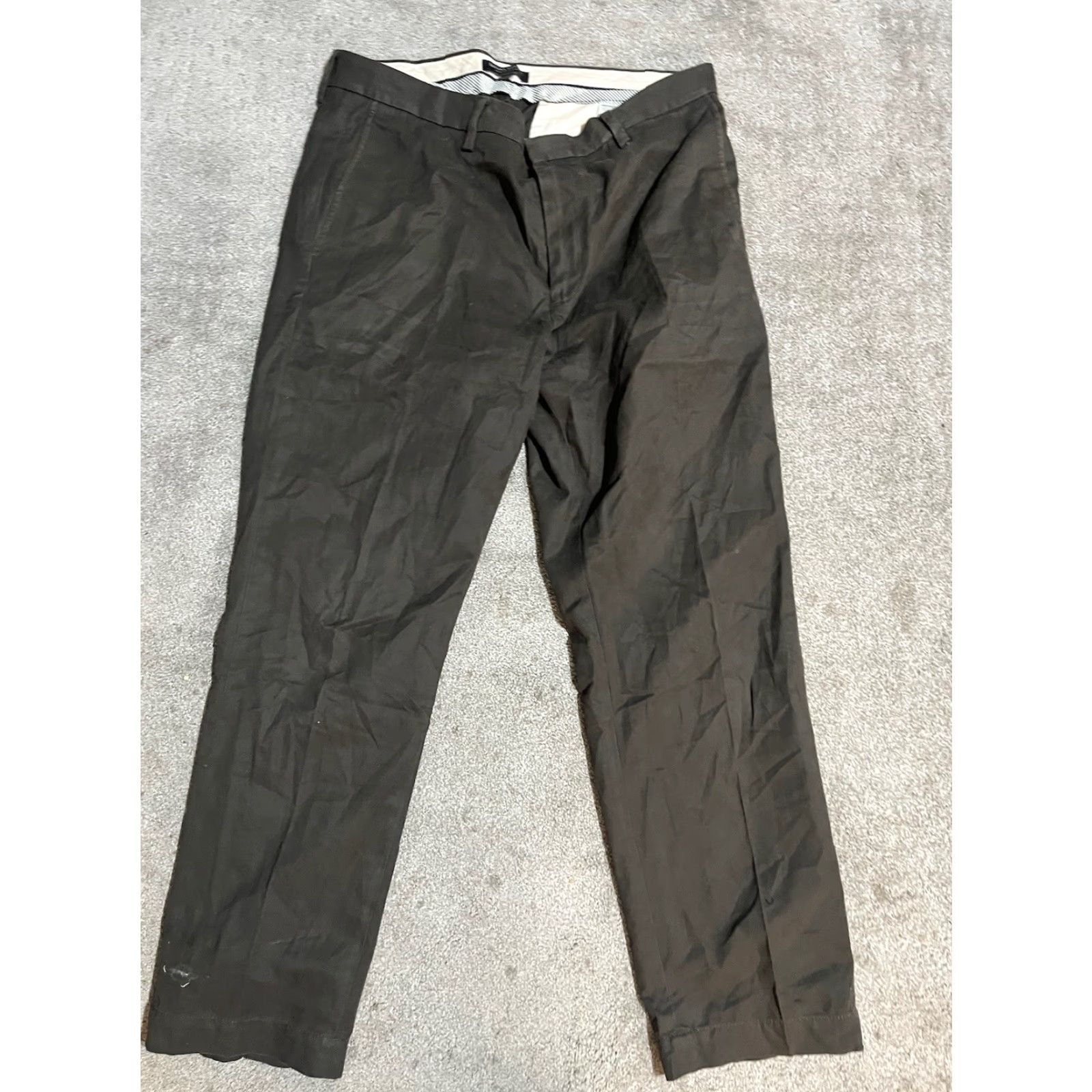 Banana Republic VINTAGE Banana Republic Men's Brown Emerson Pants 35x30 100% Cotton Distressed Size US 35 - 3 Thumbnail