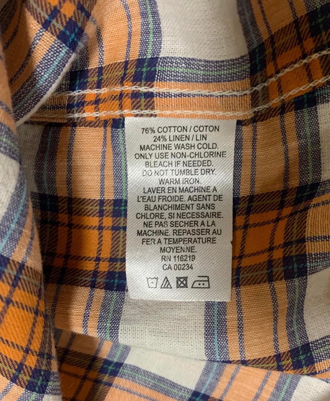 Steven Alan Steven Alan Men's Button-Down Shirt S Brown Orange Plaid USA Size US S / EU 44-46 / 1 - 10 Thumbnail