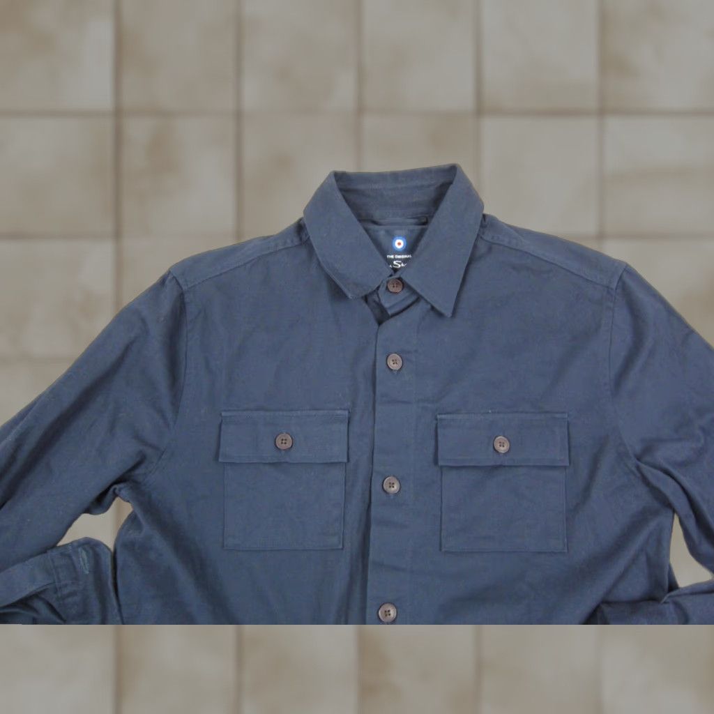 Ben Sherman Ben Sherman Shirt Adult Small Blue Western Outdoor Canvas Military Mens Button-Up Long Sleeve Casual Cotton Canvas Shirt Size US S / EU 44-46 / 1 - 1 Thumbnail
