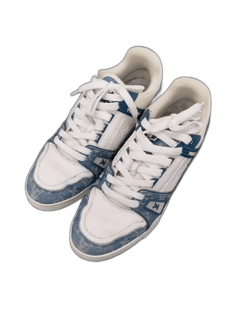 Louis Vuitton Louis Vuitton Blue and White Trainer Sneakers Size US 10 / EU 43 - 1 Thumbnail