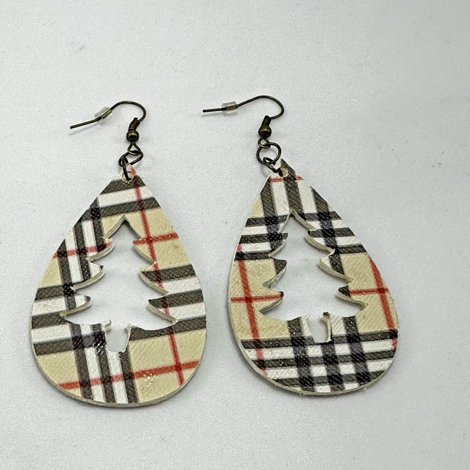 Other Christmas Tree Teardrop Earrings Hoop Dangling Handmade Size ONE SIZE - 4 Thumbnail