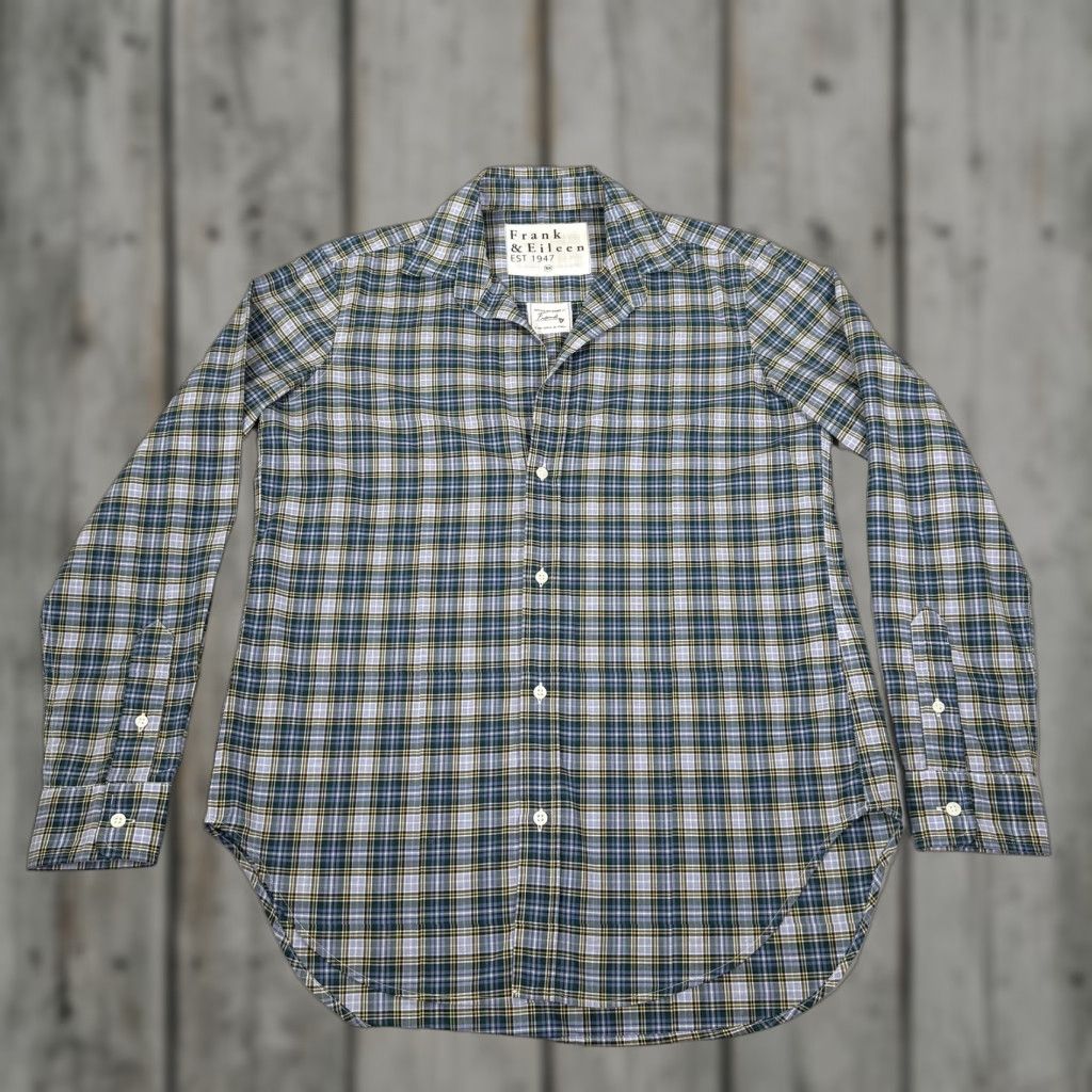 Frank & Eileen Frank & Eileen Shirt Women XS Blue Plaid Button-Up 100% Cotton Italy Classic Preppy Womens Size XS / US 0-2 / IT 36-38 - 1 Thumbnail