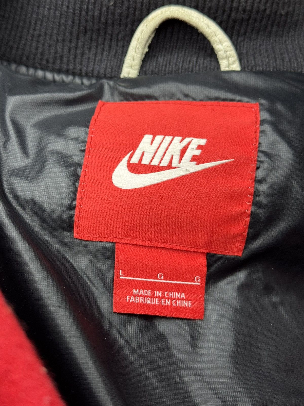 Nike × Vintage NIKE DESTROYER ORIGINAL NIKE AIR WOOL LEATHER VARSITY JACKET Size US L / EU 52-54 / 3 - 3 Thumbnail