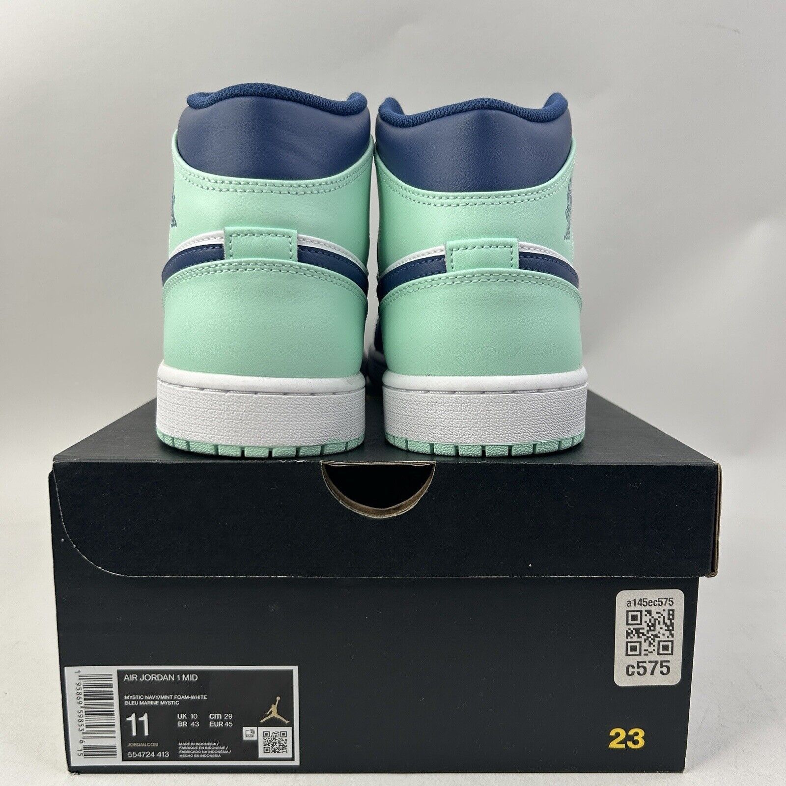 Nike Nike Air Jordan 1 Mid Retro “Mystic Navy" 2024 Size US 11 / EU 44 - 4 Thumbnail