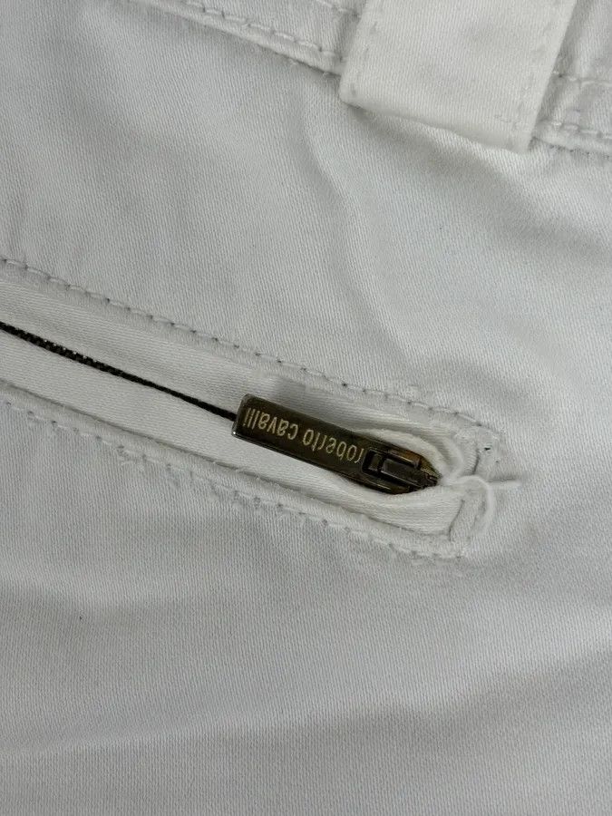 Roberto Cavalli AW2003 Roberto Cavalli White Biker Chinos Pants Size US 34 / EU 50 - 9 Thumbnail