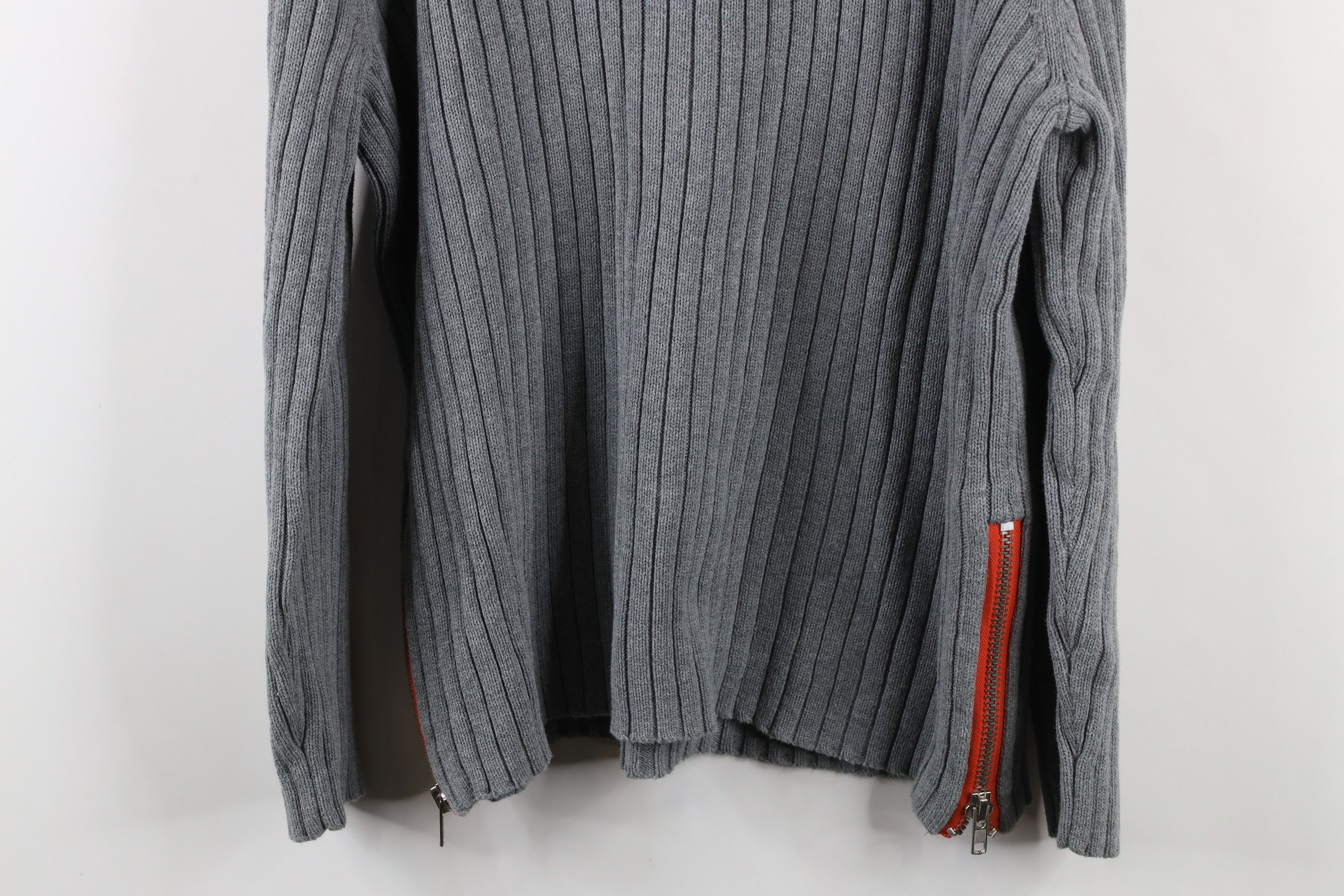 Express × Vintage Vintage Y2K Express Chunky Ribbed Knit Crewneck Sweater Gray Size US XL / EU 56 / 4 - 9 Thumbnail