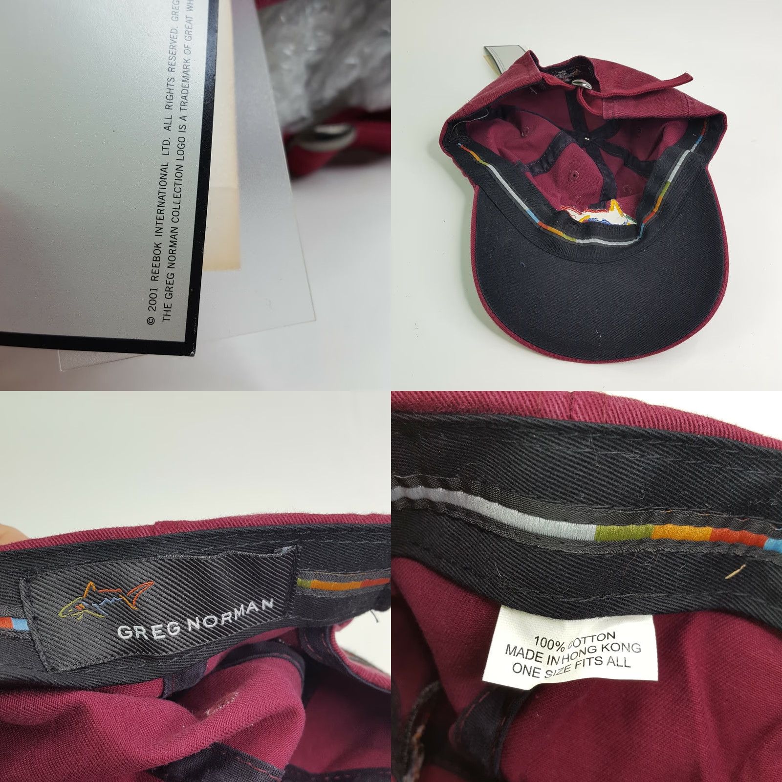 Logo 7 VINTAGE Greg Norman Shark Snapback Golf Hat GN Logo PGA Baseball Cap Adjustable Red 90s Y2K Mens Hat Size ONE SIZE - 8 Thumbnail