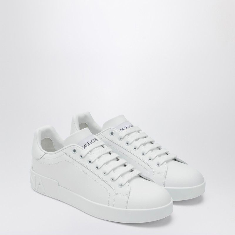 Dolce&Gabbana White Portofino Sneakers In Leather