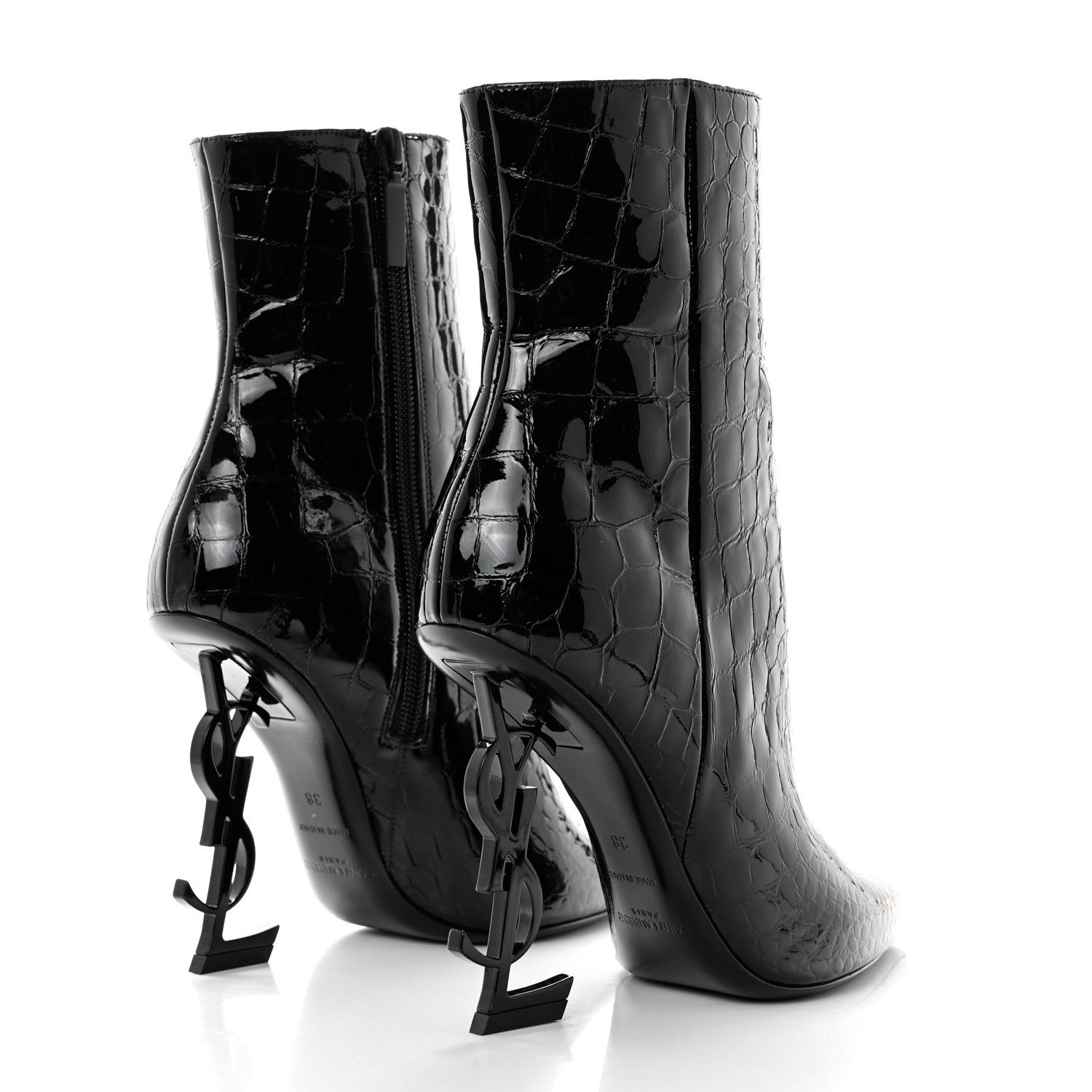 Saint Laurent Paris o1bcso1str1124 Opyum Booties in Black Size US 7 / IT 37 - 4 Thumbnail