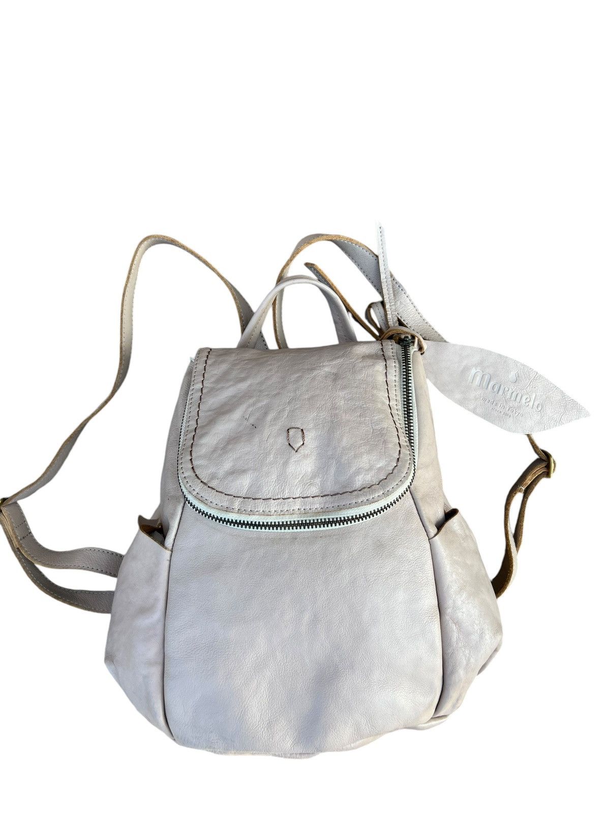 Leather Vintage Marmelo Japan Patina Leather Backpack Bag Size ONE SIZE - 7 Thumbnail
