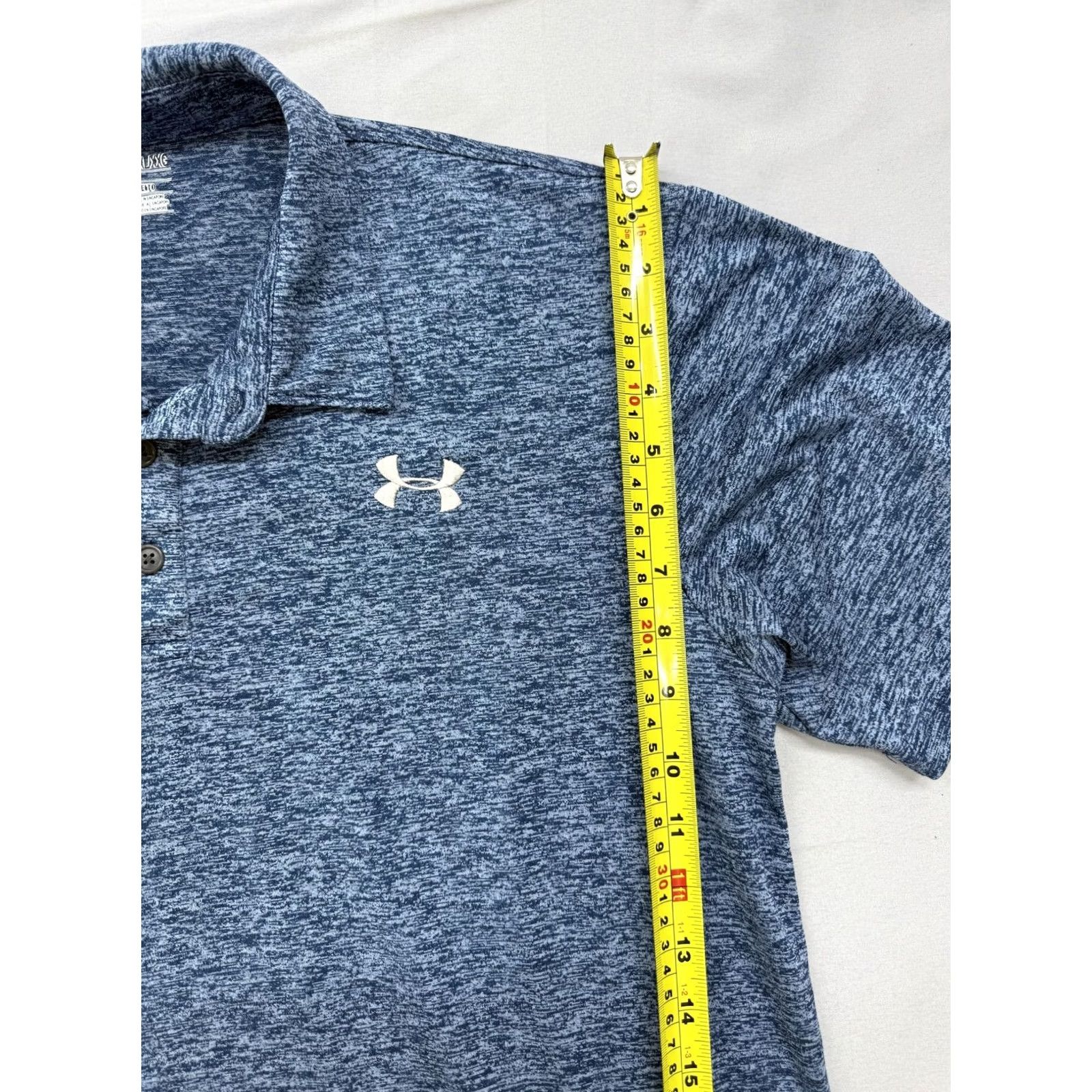 Under Armour Under Armour HeatGear Navy Heather Polo Shirt XXL Short Sleeve Loose - Men Size US XXL / EU 58 / 5 - 5 Thumbnail