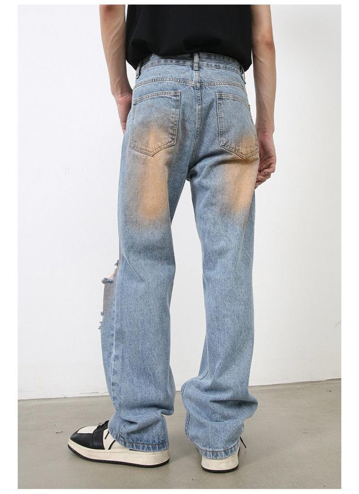 Other Gradient Distressed Blue Denim Jeans Size US 30 / EU 46 - 3 Thumbnail