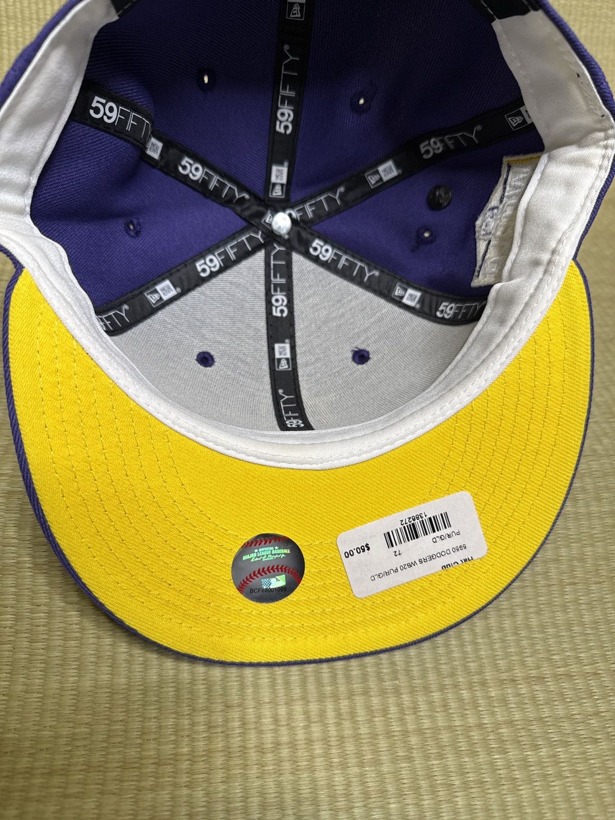New Era New Era Hat Club LA 7 1/4 Fitted Hat Purple Yellow Size ONE SIZE - 5 Thumbnail