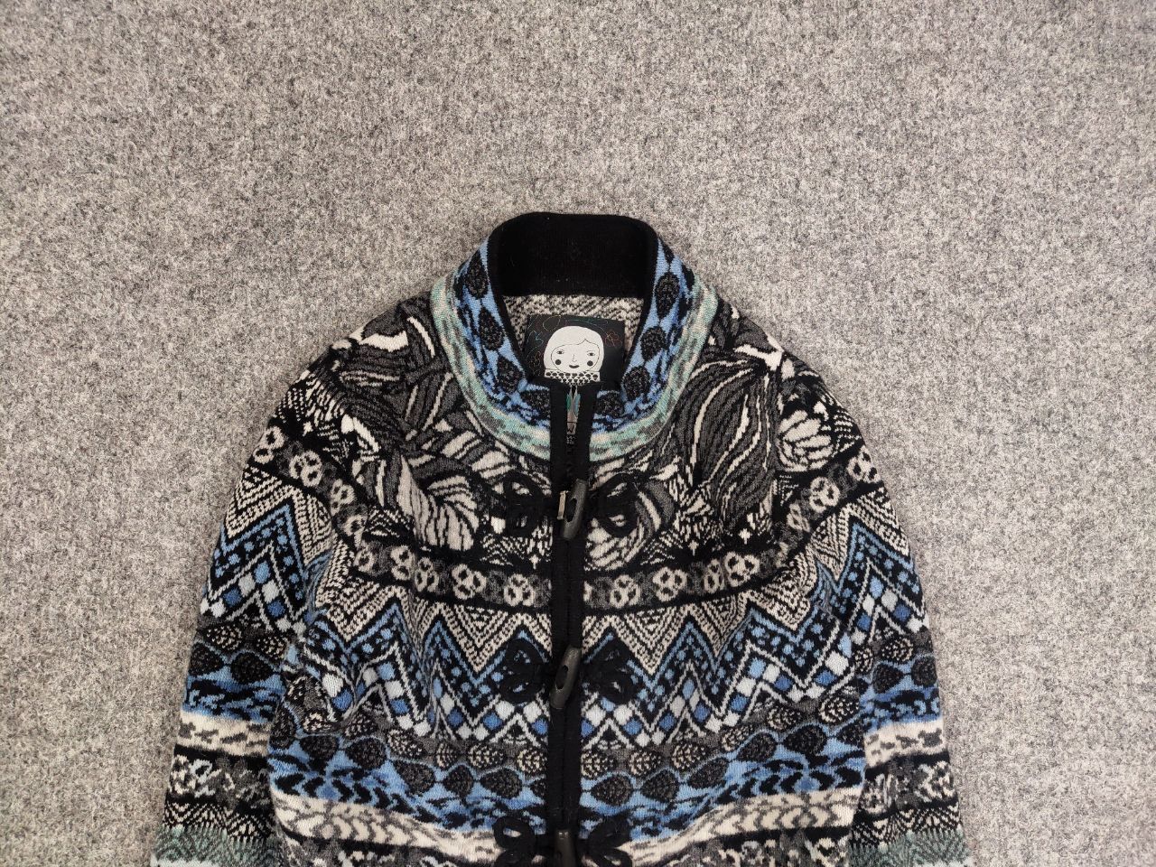 Vintage Vintage Kooi knitwear serbia Design Pattern Zip Knit Sweater Size M / US 6-8 / IT 42-44 - 8 Thumbnail