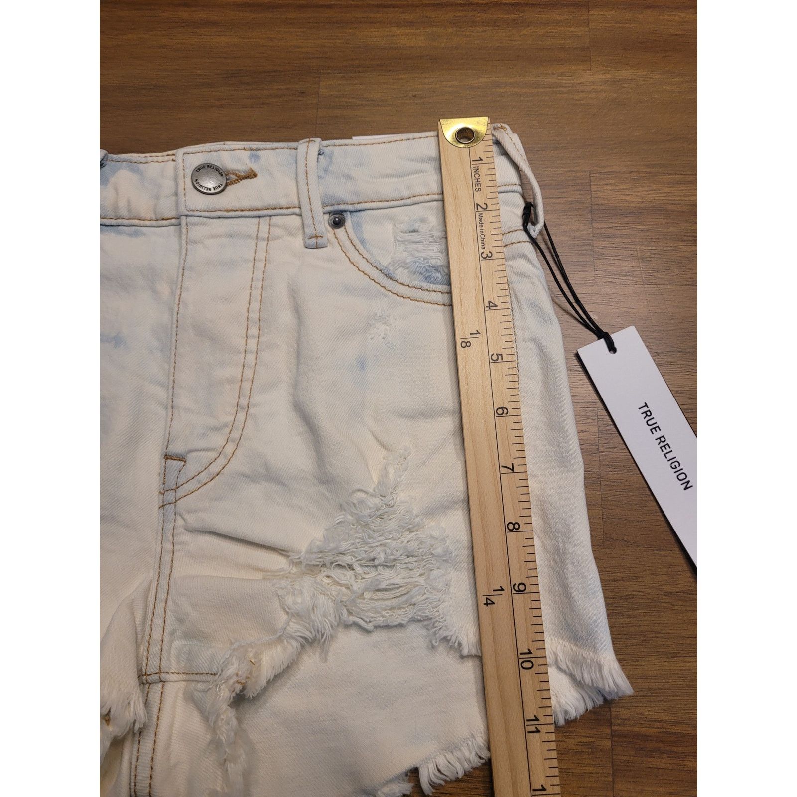 True Religion True Religion HR Acid Wash Shorts 24 NWT Thrashed Destroyed Size 24" / US 00 / IT 34 - 9 Thumbnail