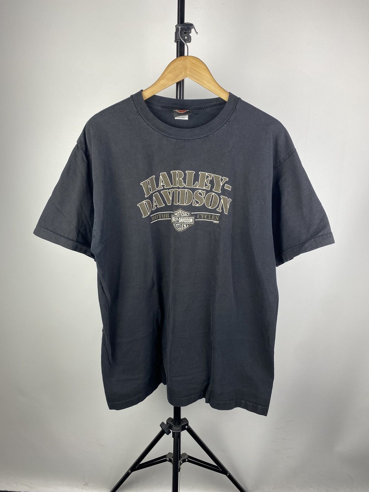 Harley Davidson × Vintage 🔥VNTG Harley Davidson tee San Diego California Washed Black Size US XL / EU 56 / 4 - 1 Thumbnail