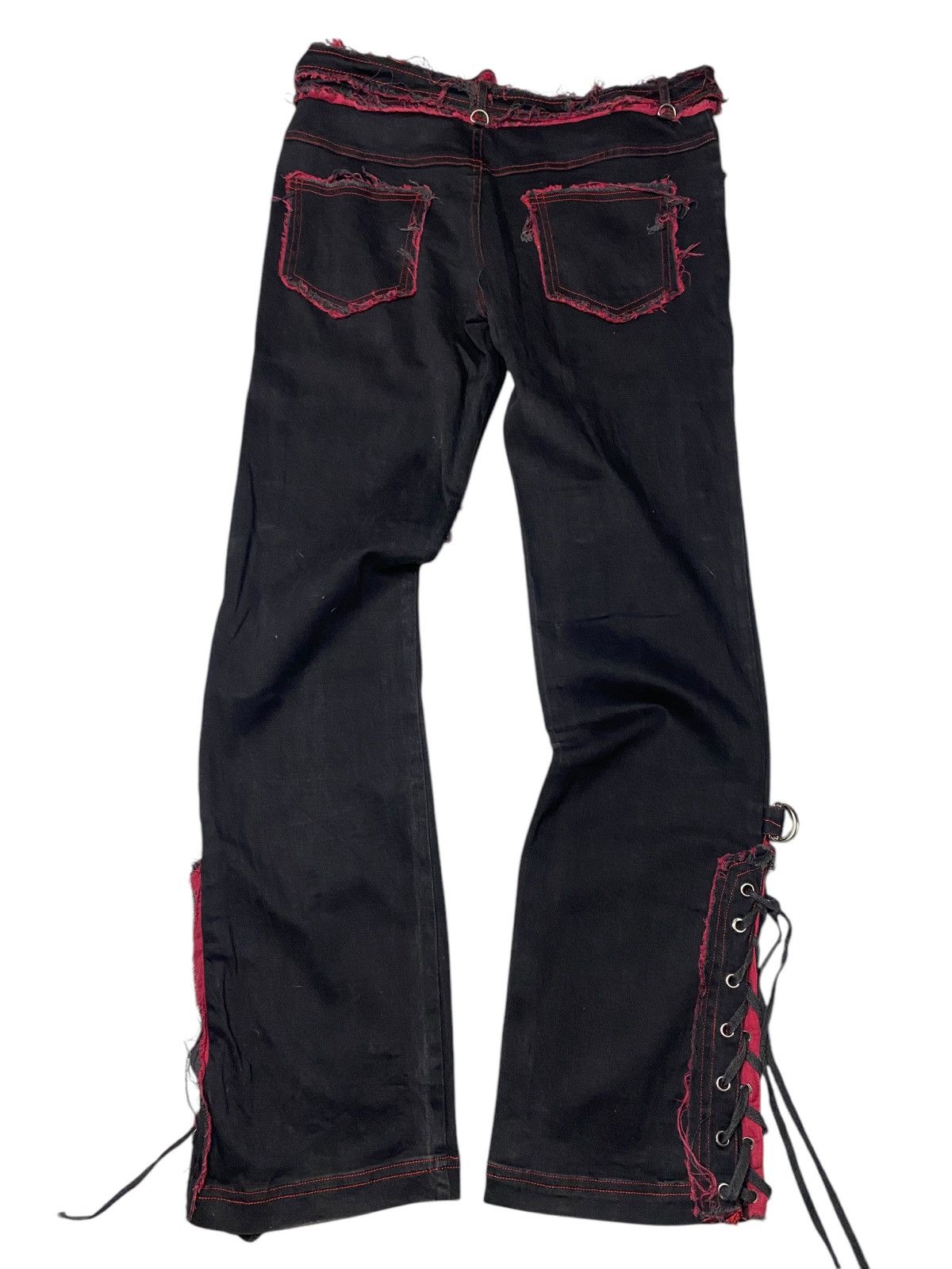 Hysteric Glamour 2000's Gothic Lolita Punk Bondage Laced Up Pants Size US 26 / EU 42 - 8 Thumbnail