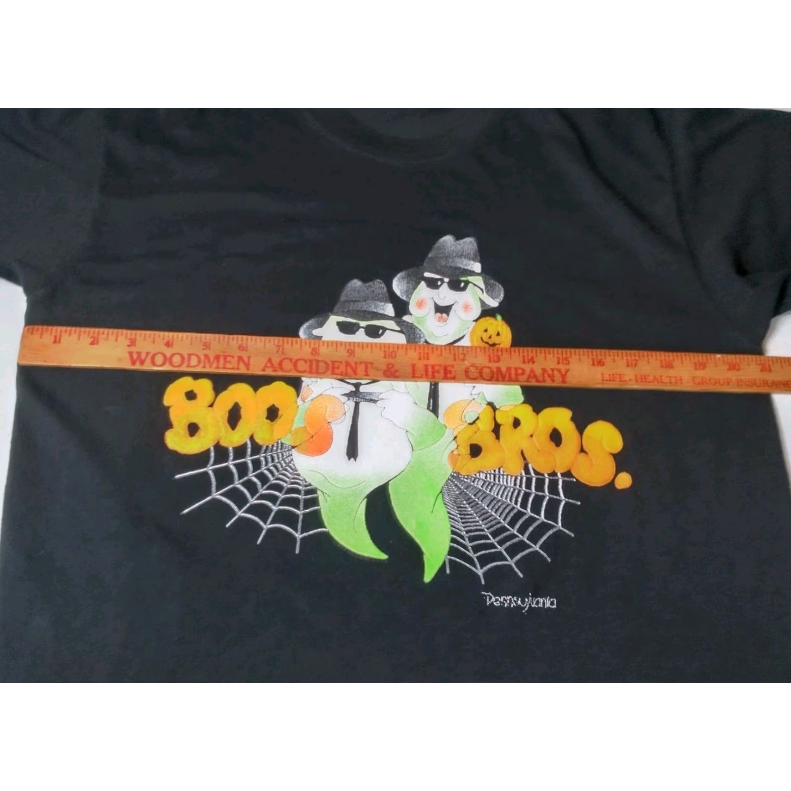 Vintage VINTAGE Royal Avalon Halloween Shirt L Mens Black Short Sleeve Crew Neck Ghost Boo's Bros Ghosts Blues Brothers Size US L / EU 52-54 / 3 - 5 Thumbnail