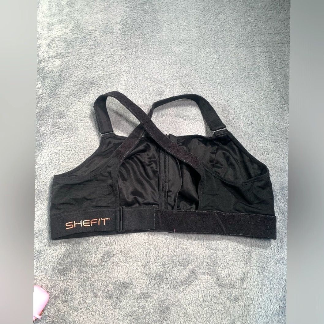 Vintage SHEFIT Black Sports Bra Size ONE SIZE - 5 Thumbnail
