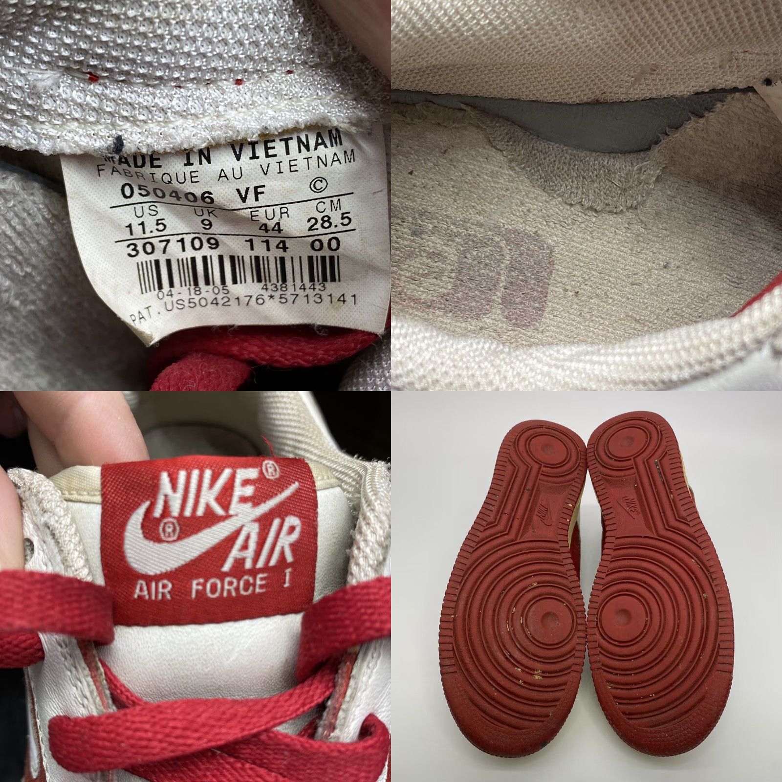 Nike VINTAGE Nike Air Force 1 WMNS Sneaker Women’s US 11.5 EU 44 Leather Varsity Red White 2005 Size US 9 / IT 39 - 8 Thumbnail