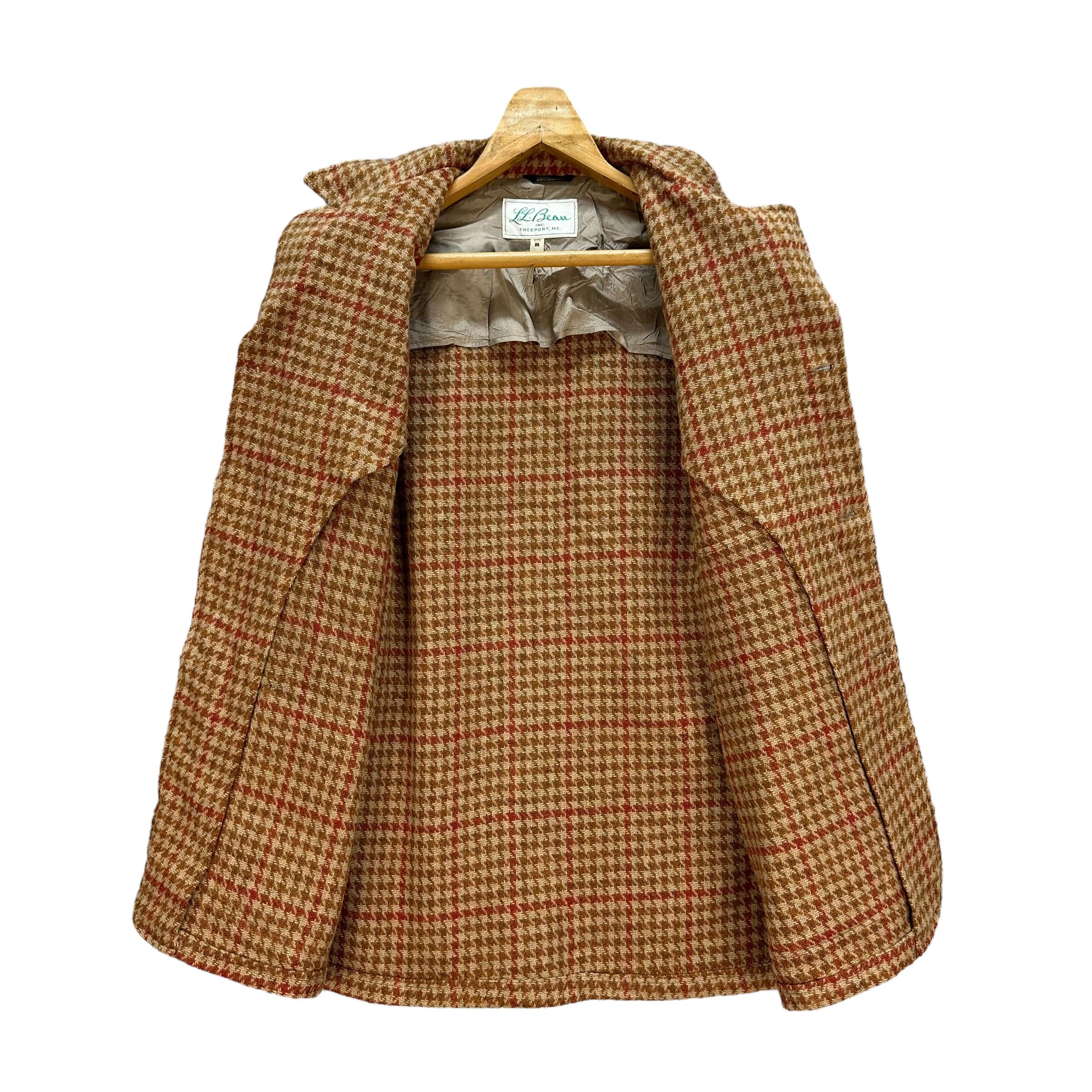 L.L. Bean Vintage 90's L.L. Bean Herringbone Casual Jacket #A16-0383 Size US M / EU 48-50 / 2 - 6 Thumbnail