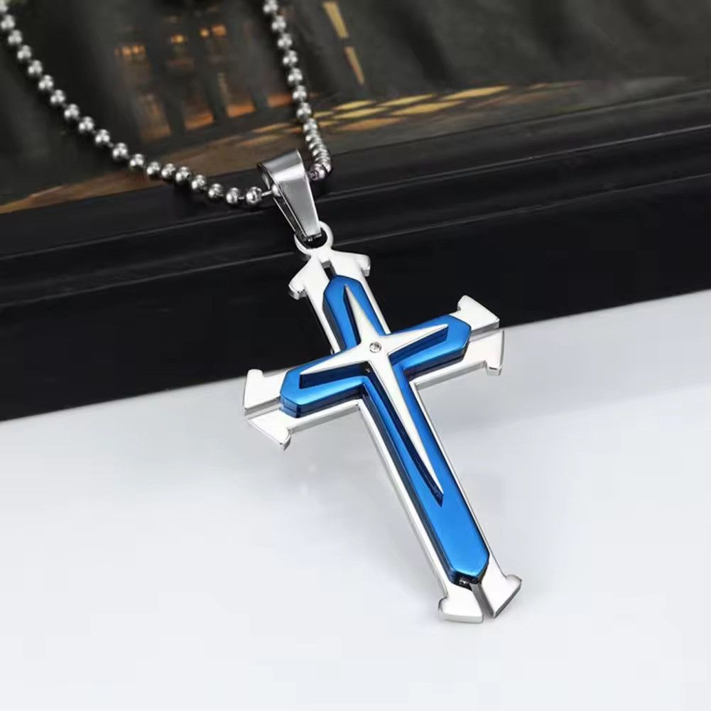 Other Vintage Crosses Pendant Necklace With Bead Chain Jewelry Size ONE SIZE - 4 Thumbnail