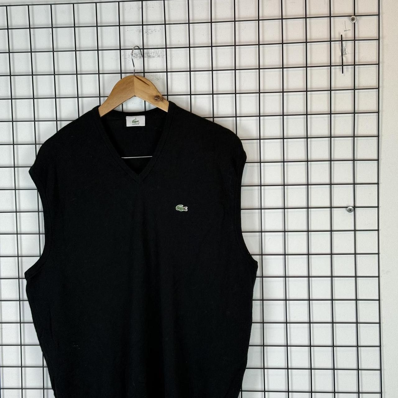 Lacoste Lacoste Vest Wool Jumper Striped Black Grey Size US L / EU 52-54 / 3 - 4 Thumbnail