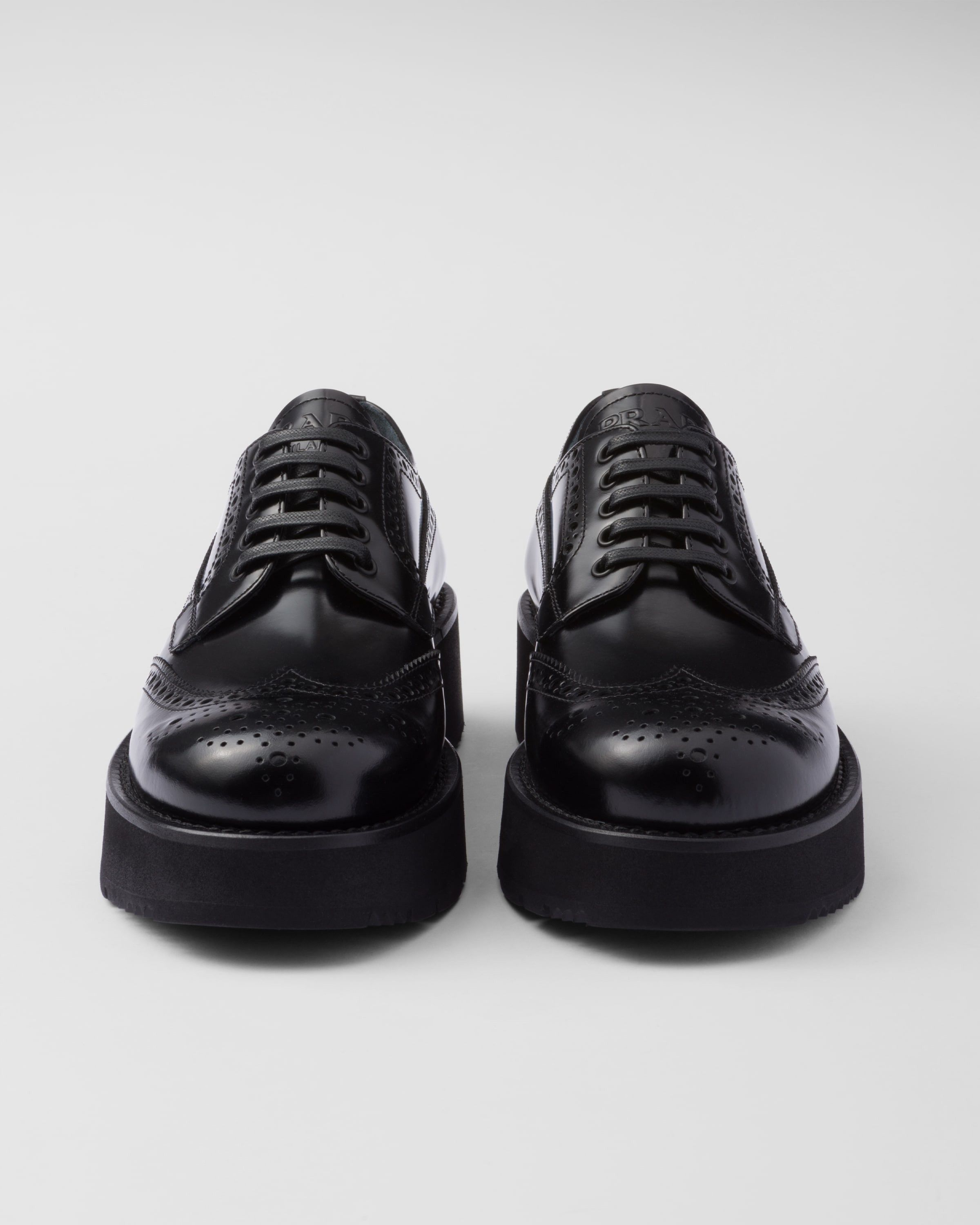 Prada o1mt1gz0225 Brushed Derby Shoes in Black Size US 13 / EU 46 - 6 Thumbnail