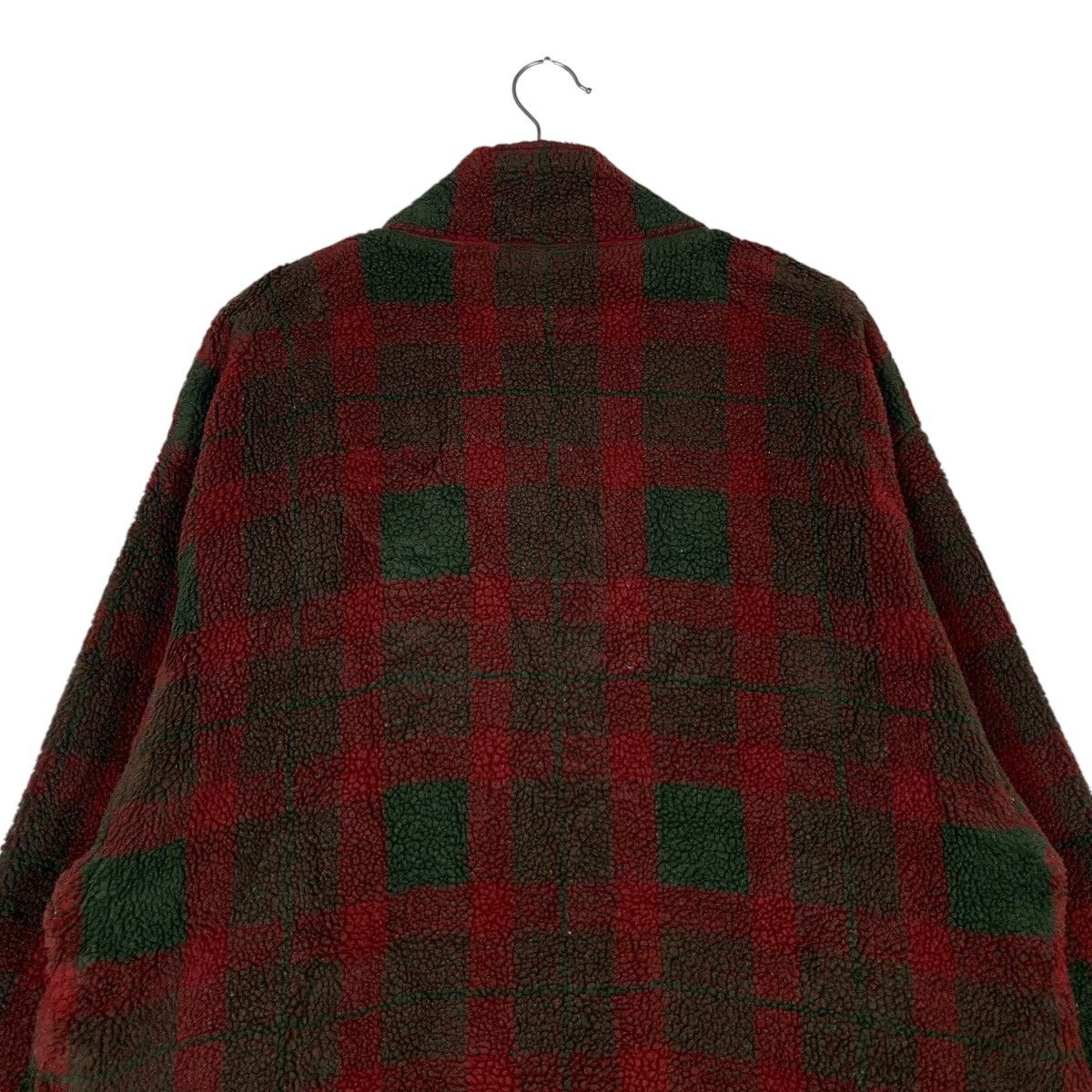 Lacoste LACOSTE Red Tartan Checked Fleece Jacket #1279-C58 Size US XL / EU 56 / 4 - 8 Thumbnail
