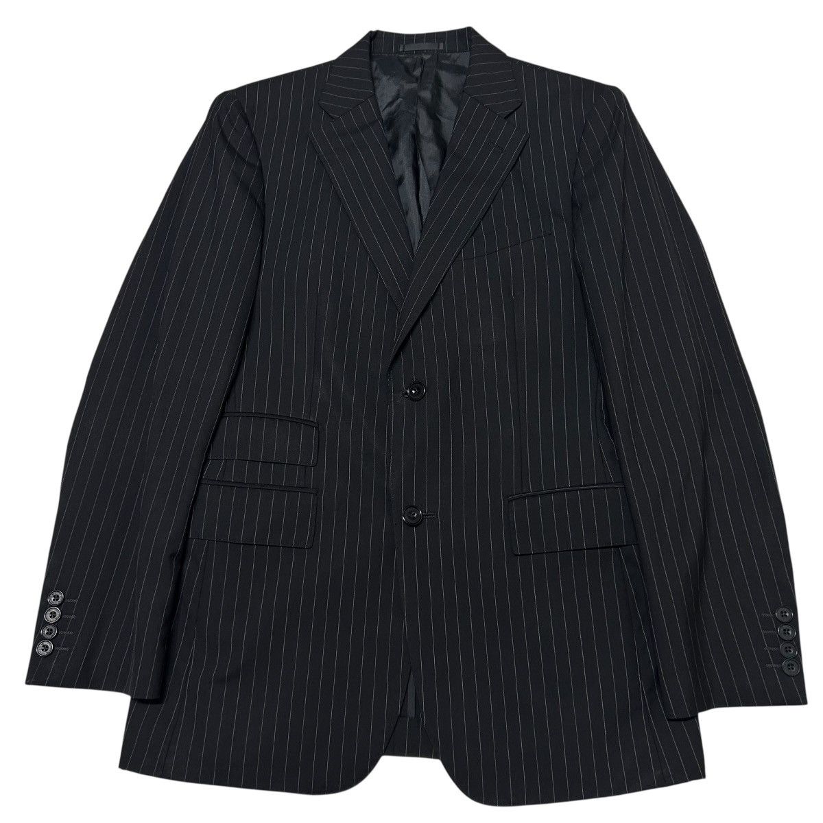 Burberry 441 00s Burberry black label suit men set up Japan dark gray Size 38R - 2 Thumbnail