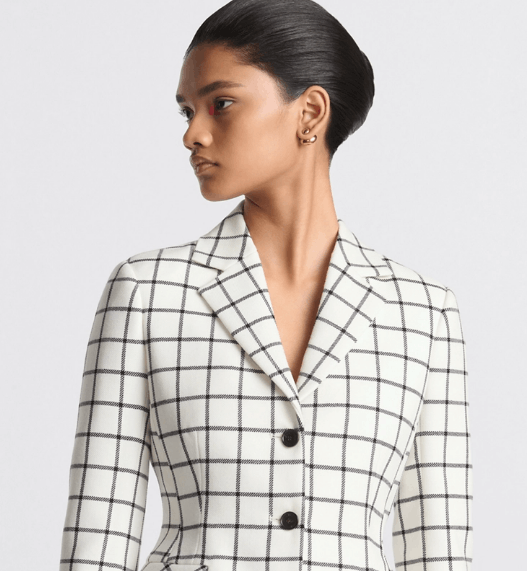 Dior o1w1db11225 451V57 Fitted Jacket in White/Black Size XS / US 0-2 / IT 36-38 - 5 Thumbnail