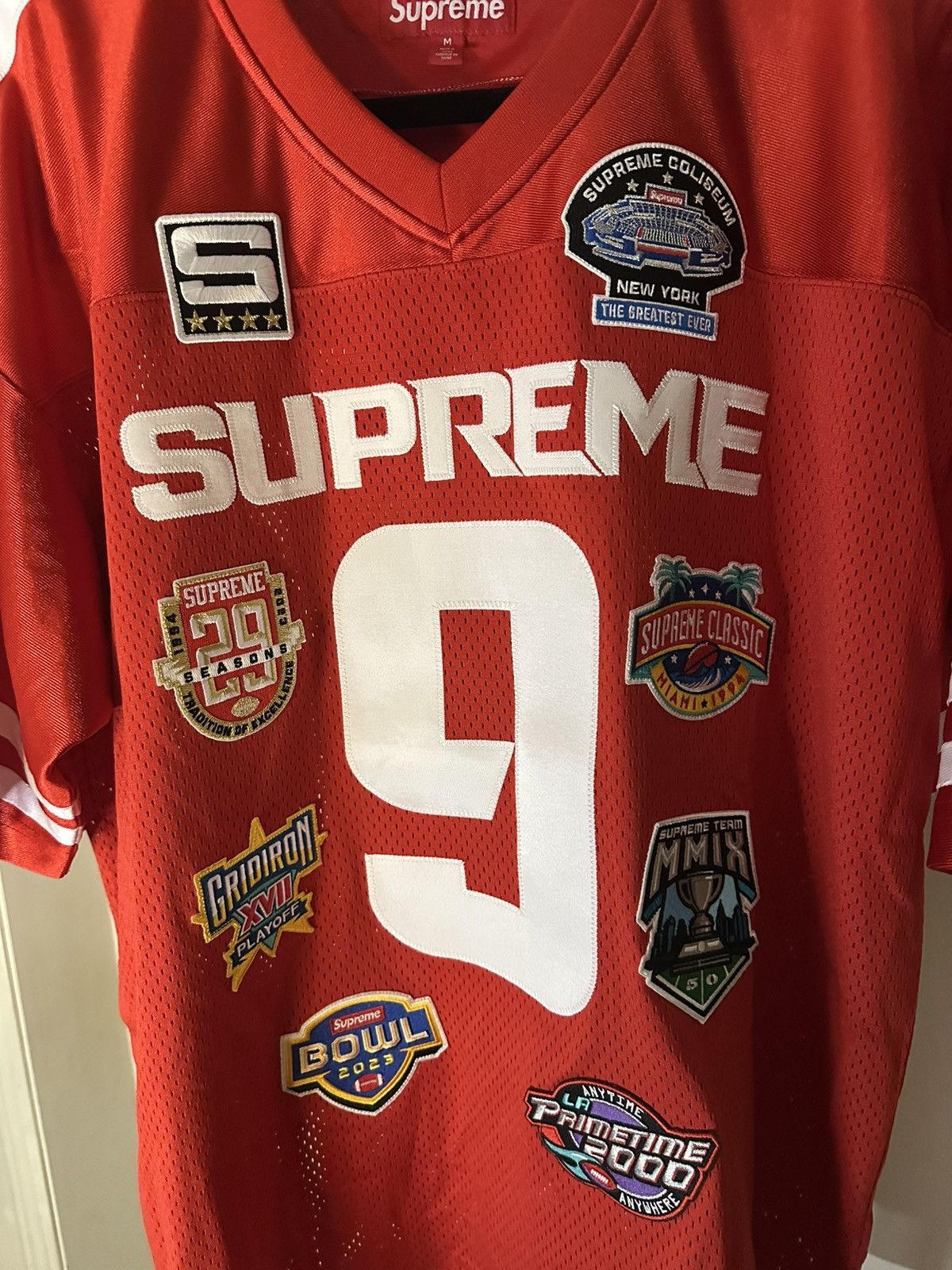 Supreme Supreme Championships Football Jersey - Red, Medium Size US M / EU 48-50 / 2 - 3 Thumbnail