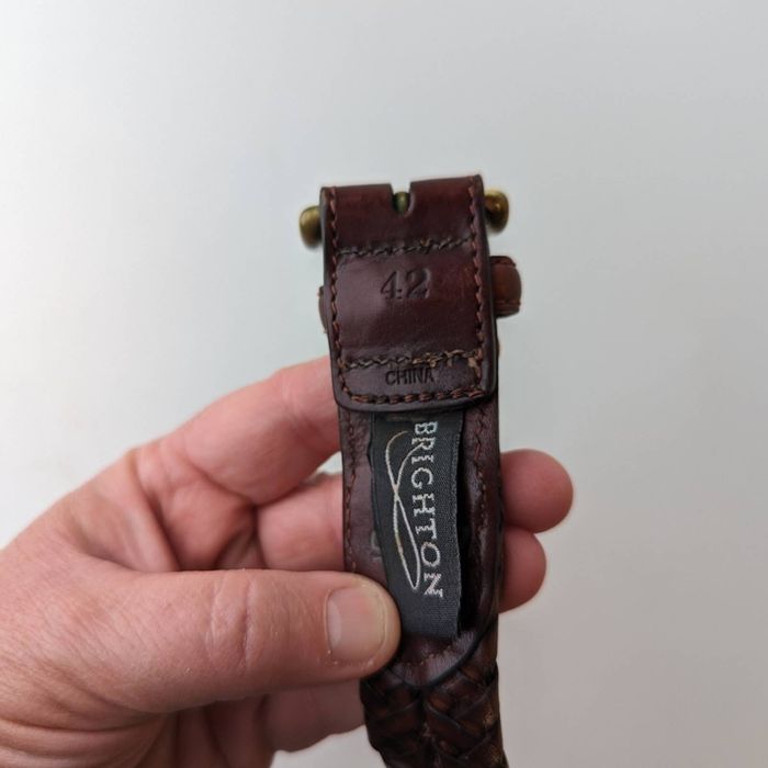 Brighton braided leather belt