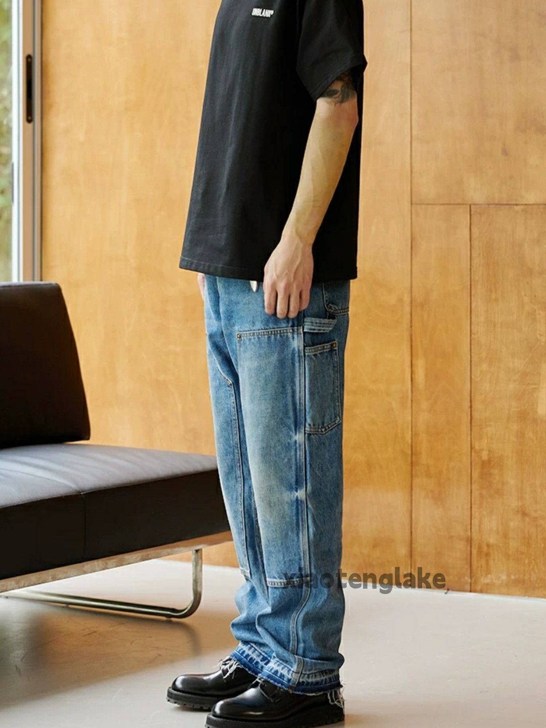 Jean × Vintage Utility washed faded outdoor work cargo yuppie jeans Size US 32 / EU 48 - 5 Thumbnail