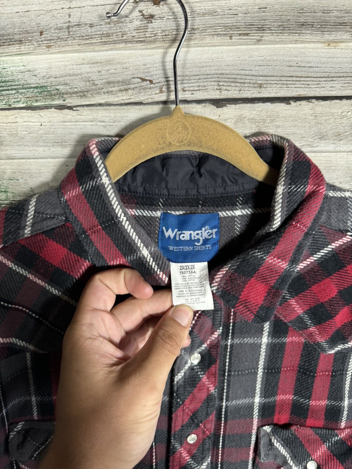 Vintage × Wrangler Vintage Wrangler Western Wear Shirt Size US XXL / EU 58 / 5 - 5 Thumbnail