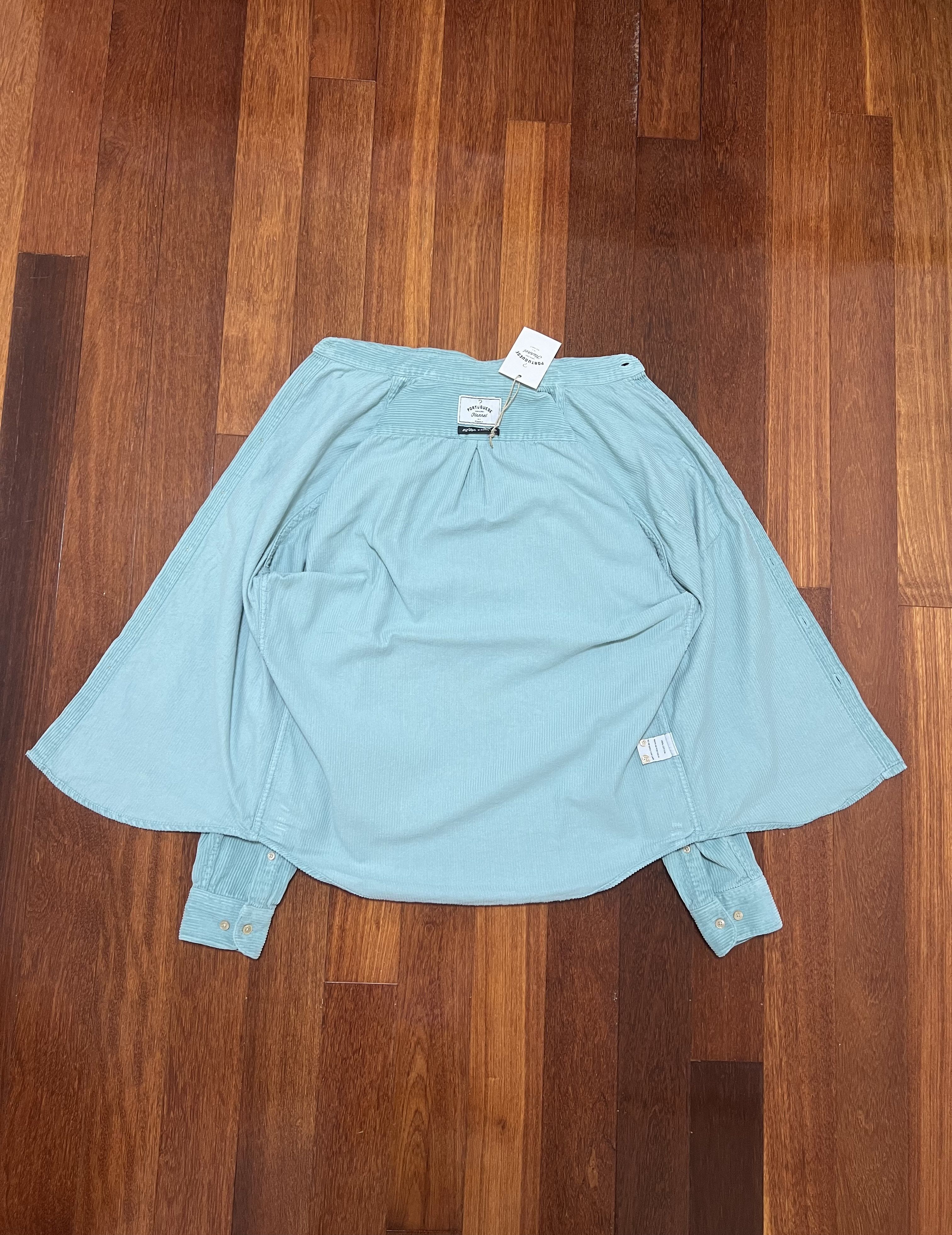 Portuguese Flannel 💚 Portuguese Flannel Lobo Shirt Turquoise Medium NEW Size US M / EU 48-50 / 2 - 7 Thumbnail