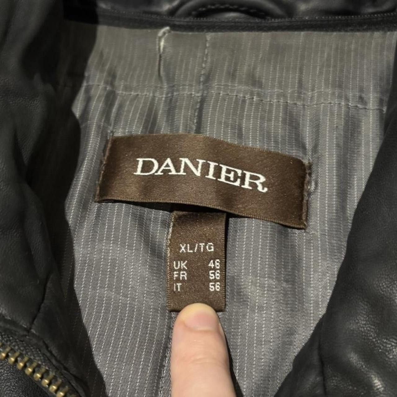 Danier Vintage 90s Danier Faded Green 100% Leather Zip-Up Jacket XL Size US XL / EU 56 / 4 - 7 Thumbnail