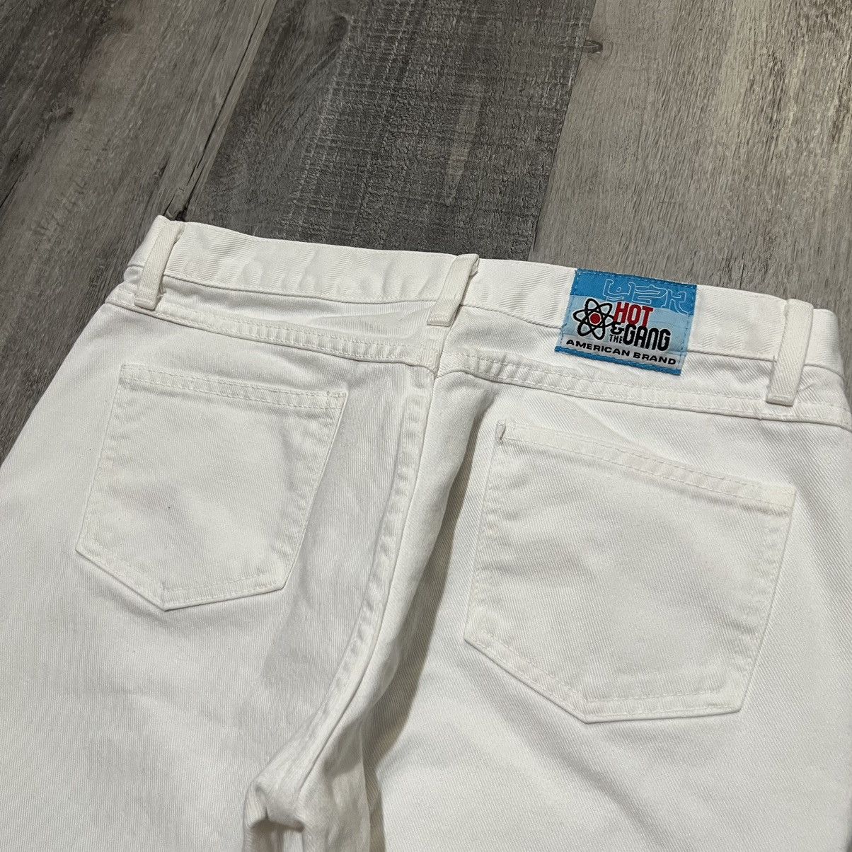 Vintage VTG Hot & The Gang White Super Flares Disco Hippie Pants Size 32" / US 10 / IT 46 - 6 Thumbnail