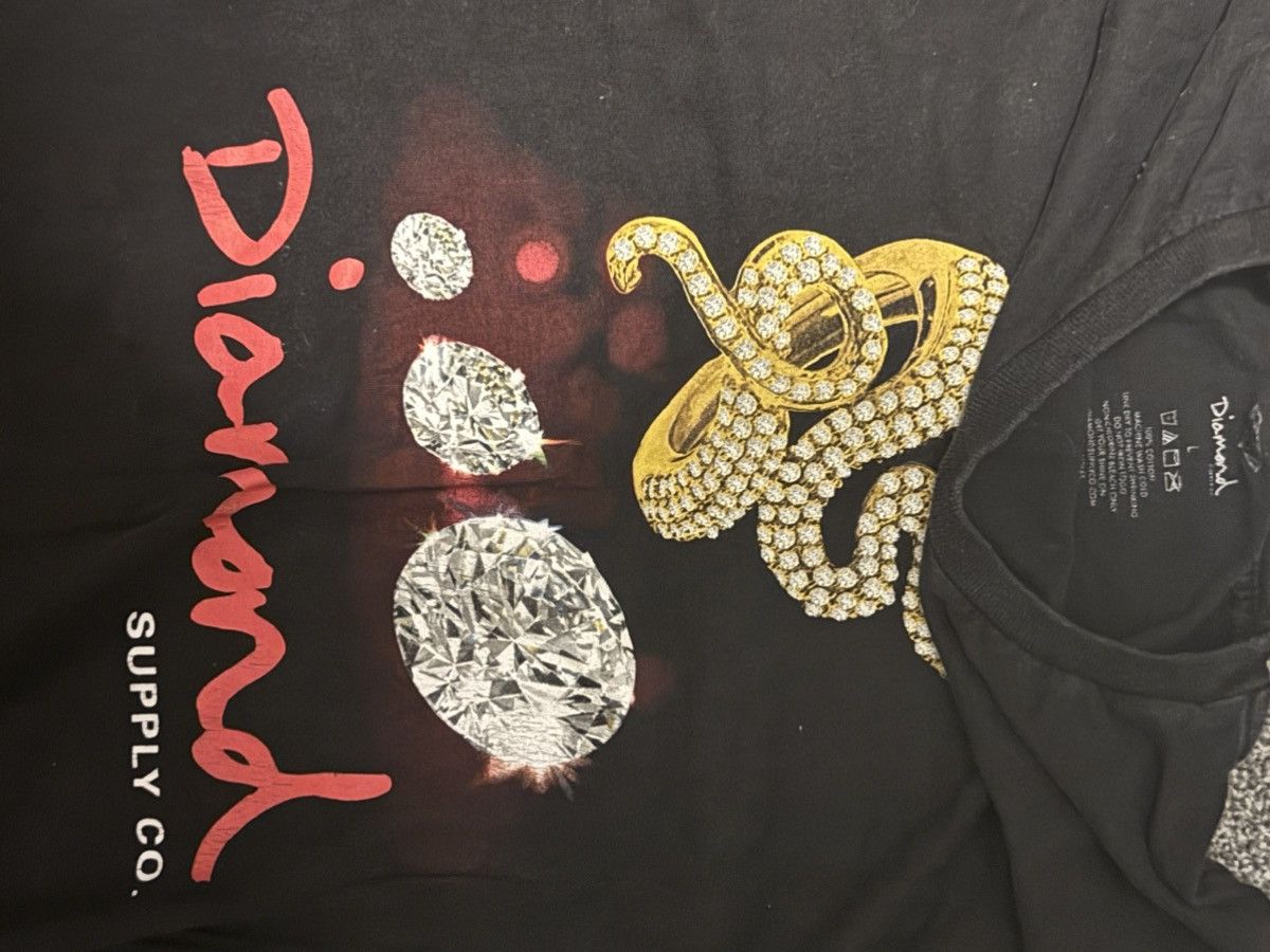 Diamond Supply Co. Diamond Supply Co Graphic Snake and Diamond T-Shirt Size US L / EU 52-54 / 3 - 3 Thumbnail