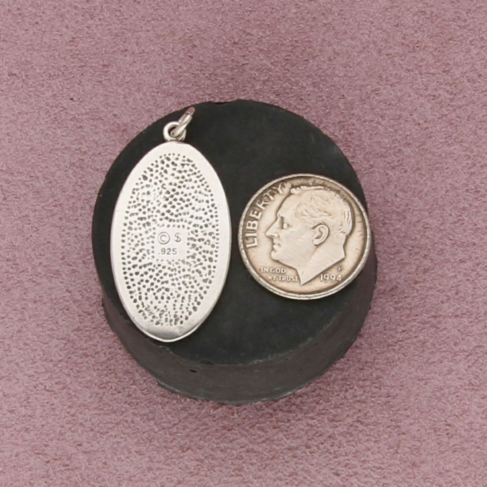 Sterling Silver sterling silver catholic saint christopher medal pendant Size ONE SIZE - 3 Thumbnail