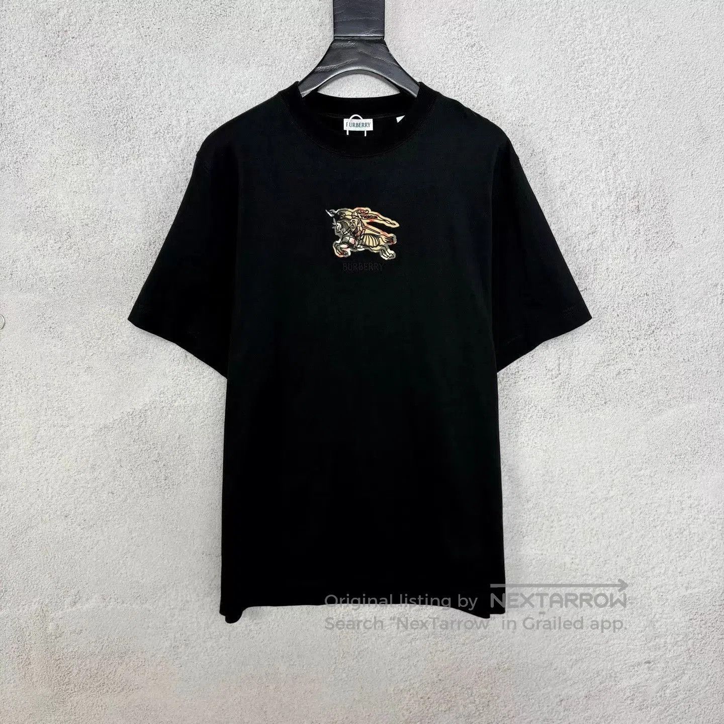 Burberry Black Graphic Short-Sleeve T-Shirt. Size US XL / EU 56 / 4 - 1 Thumbnail