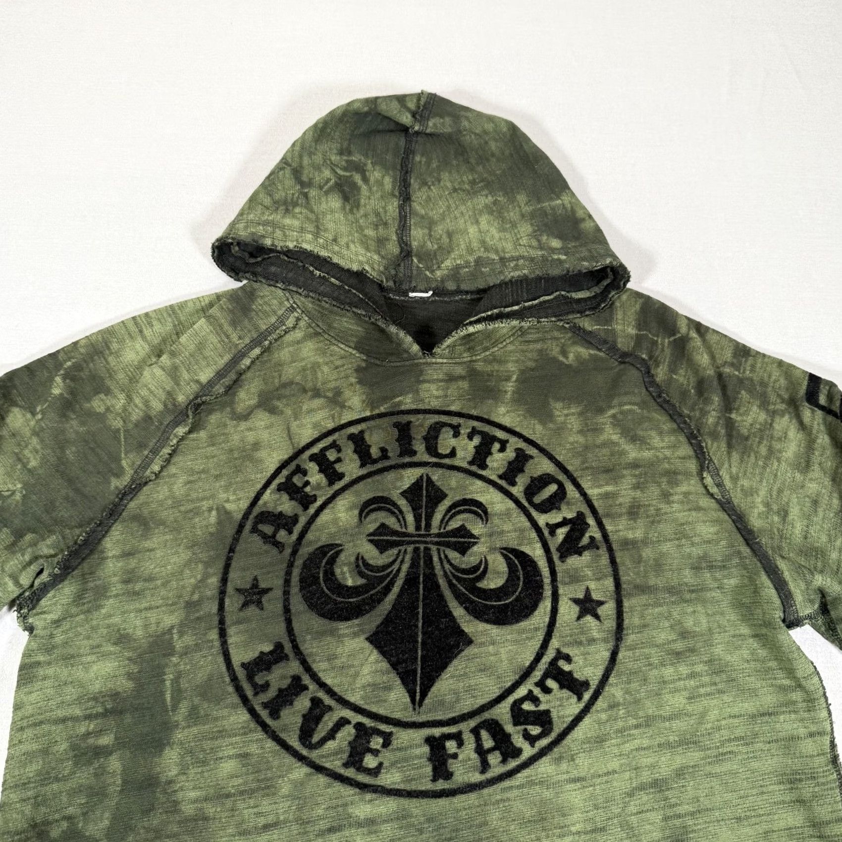 Affliction VINTAGE Affliction Hoodie Men Large Black Reversible Pullover Sweater Skull Y2K Pulse Size US L / EU 52-54 / 3 - 2 Thumbnail