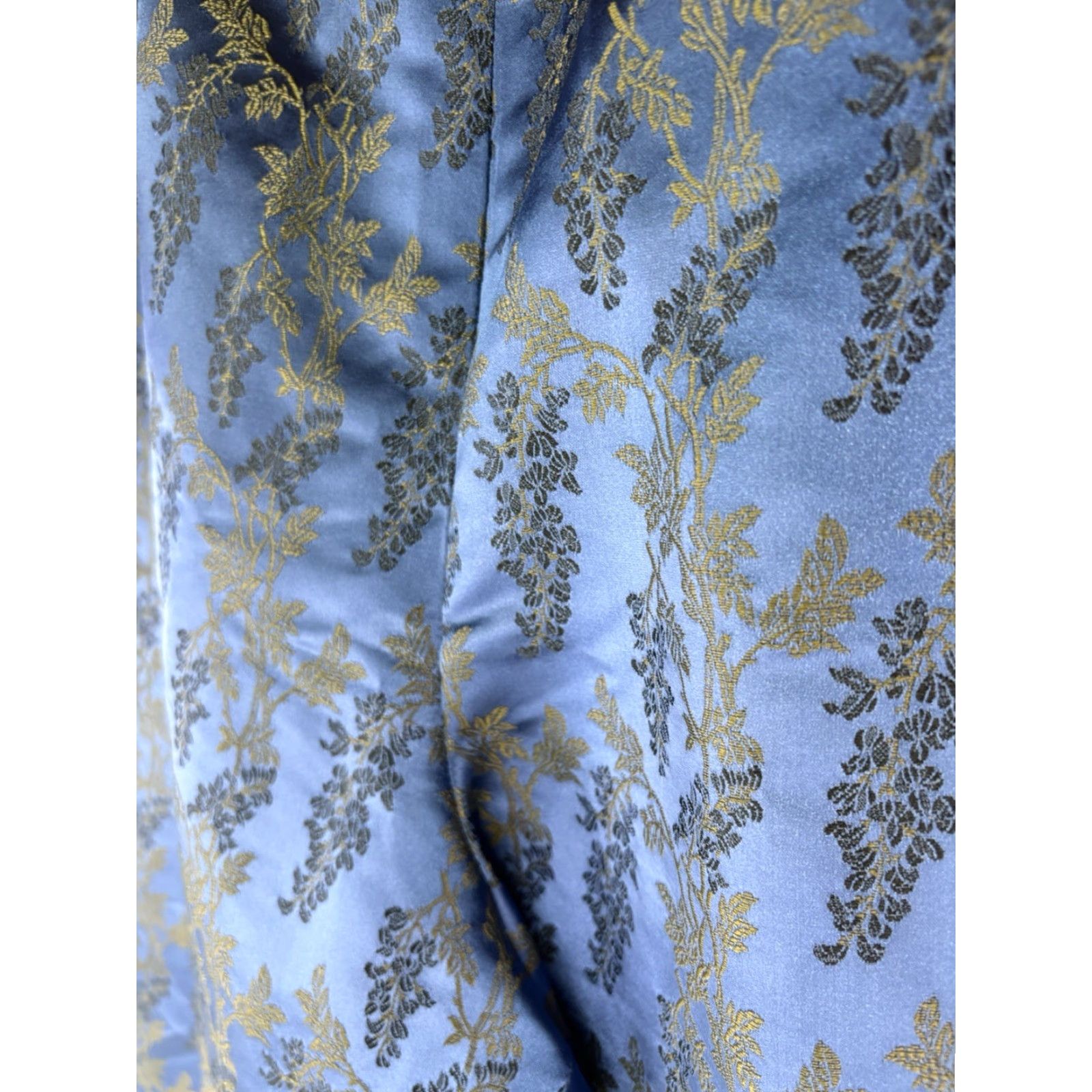 Vintage Susan Bristol Blue W-Gld/Blk Designs Dress Pants Womens Size 18 Size 40" / US 18 - 3 Thumbnail