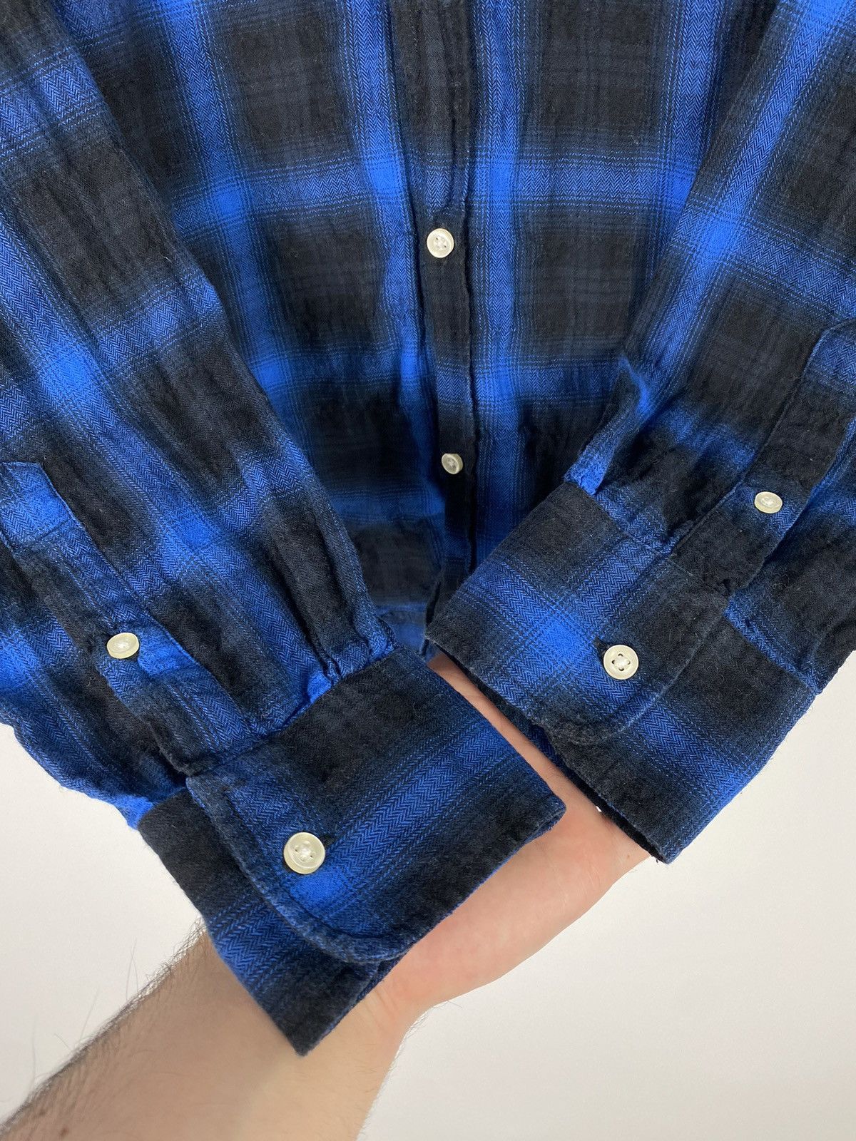 Officine Generale Officine Generale x Barneys New York Wrinkled Flannel Shirt Size US M / EU 48-50 / 2 - 6 Thumbnail
