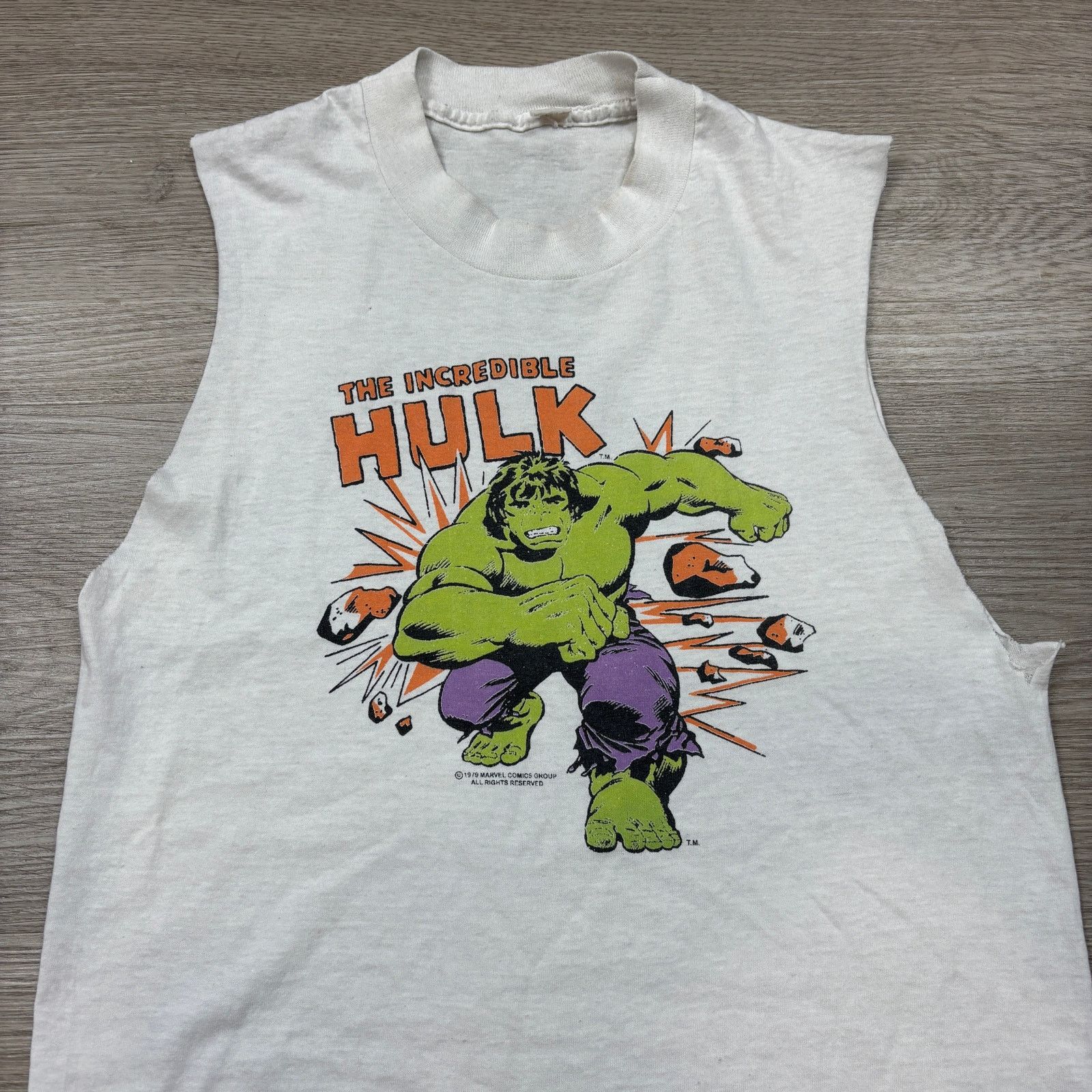 Marvel Comics × Vintage Vintage 70s The Incredible Hulk Single Stitch Tank Top XS Size US XS / EU 42 / 0 - 2 Thumbnail