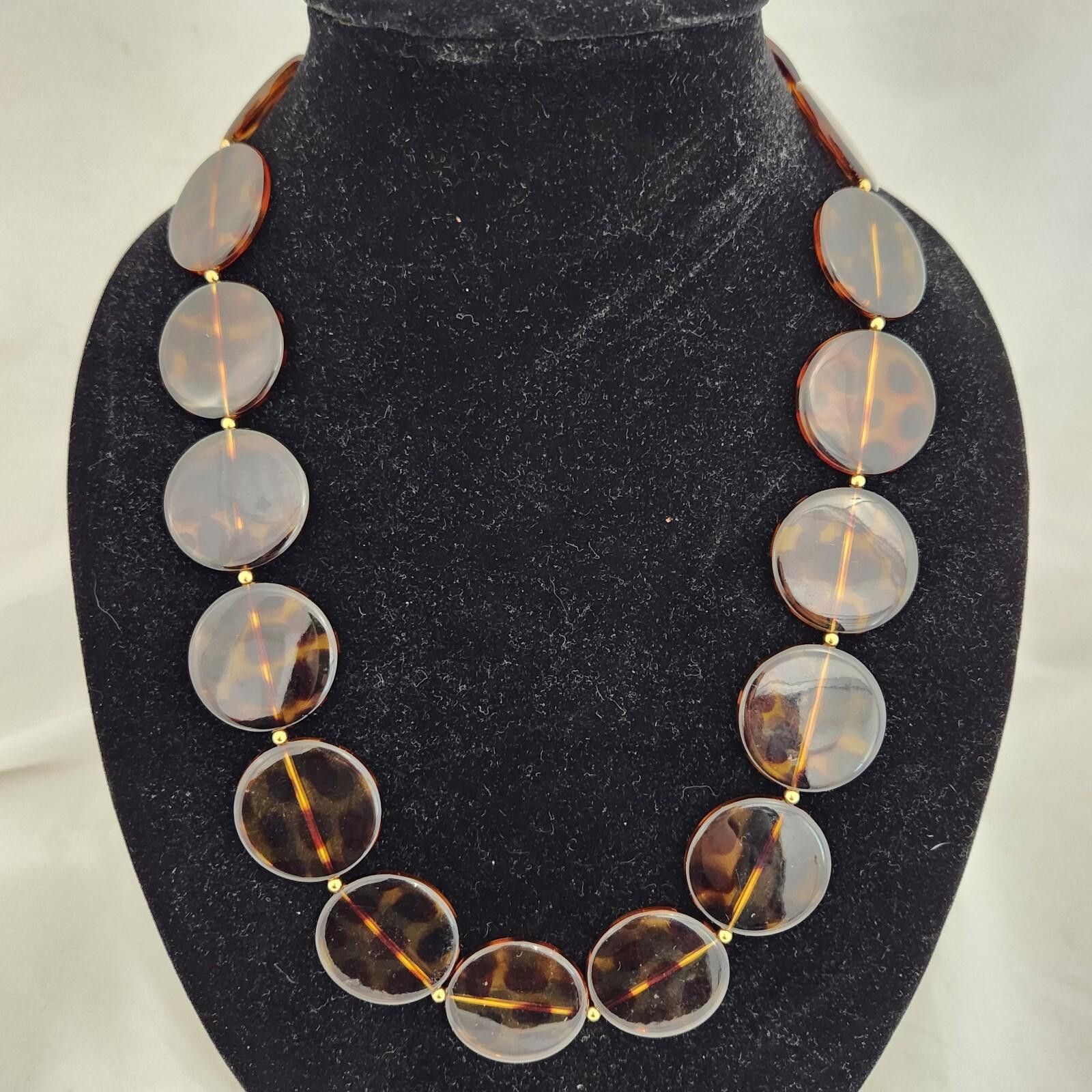 Other Kenneth J Lane Necklace Tortoise Shell Round Beaded Size ONE SIZE - 2 Thumbnail