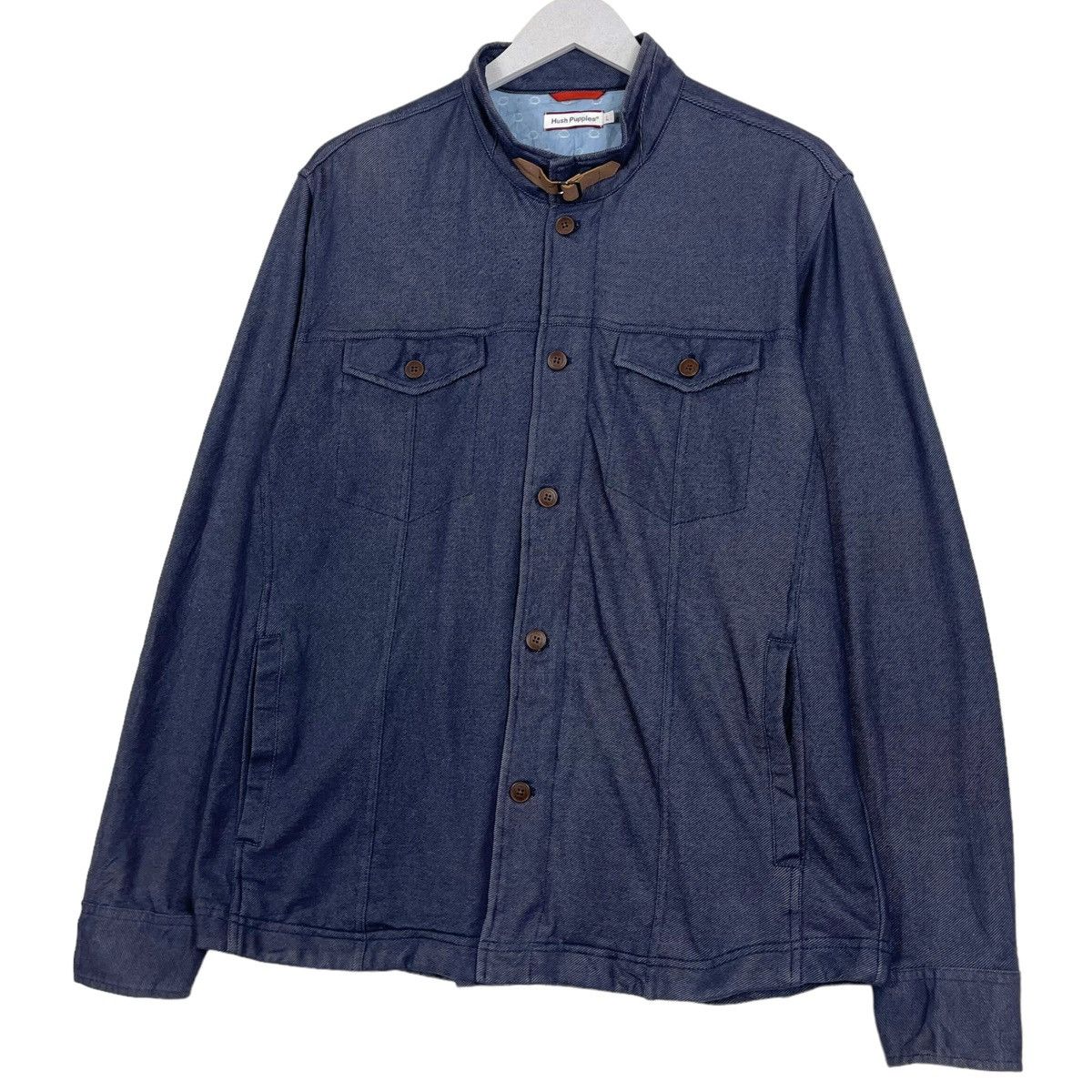 Hush Puppies × Japanese Brand × Vintage 💥HUSH PUPPIES SUNFADED LINEN BIKER JACKET Size US L / EU 52-54 / 3 - 2 Thumbnail