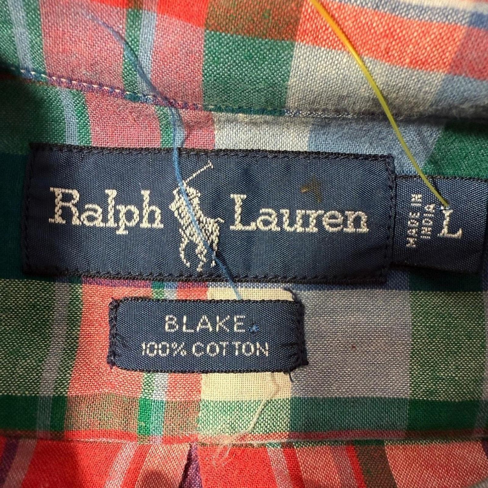 Ralph Lauren Ralph Lauren Blake Plaid Short Sleeve Button Down Shirt LG Size US L / EU 52-54 / 3 - 7 Thumbnail