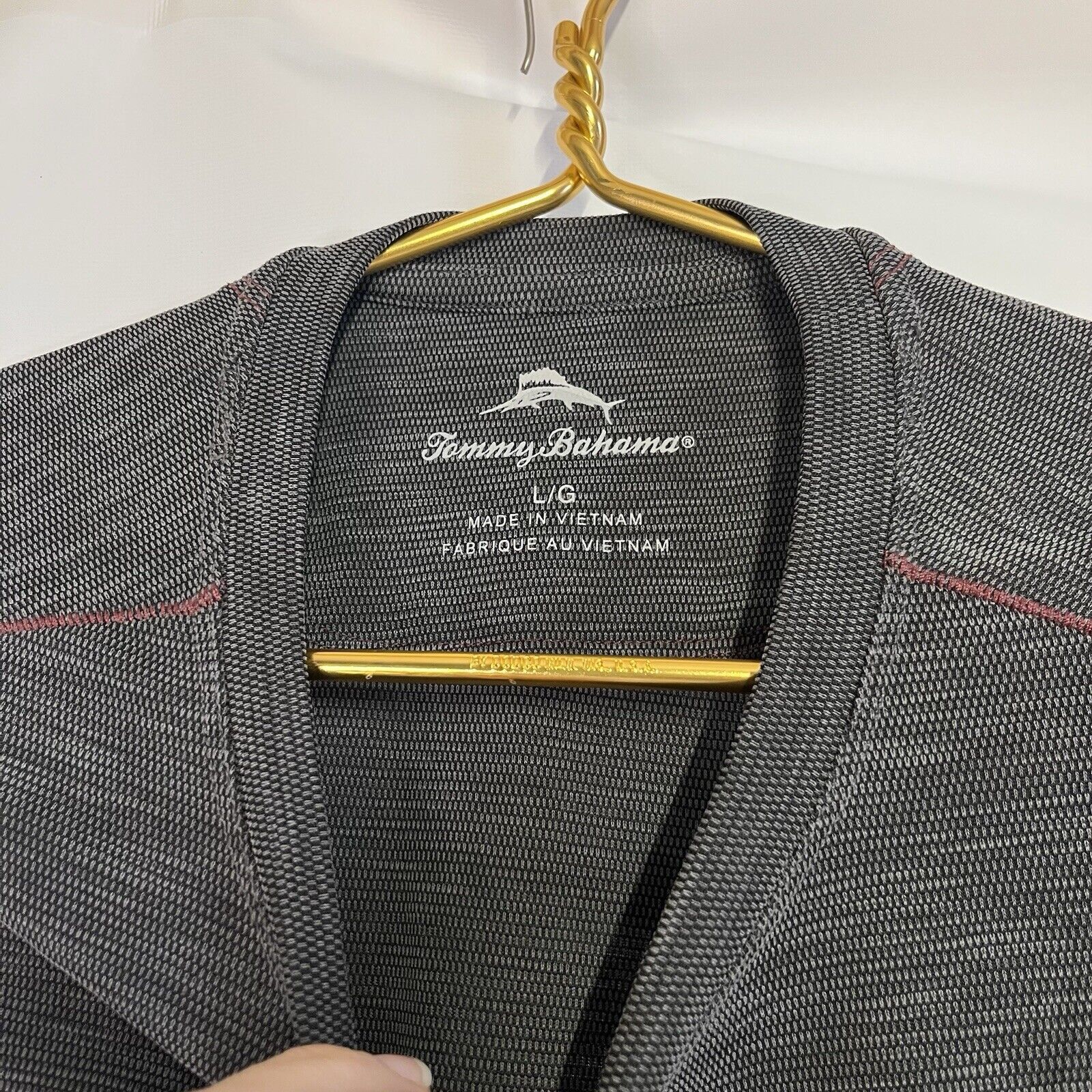 Tommy Bahama Tommy Bahama Shirt Large Gray Marlin Tencel Heathered Island Size US L / EU 52-54 / 3 - 4 Thumbnail